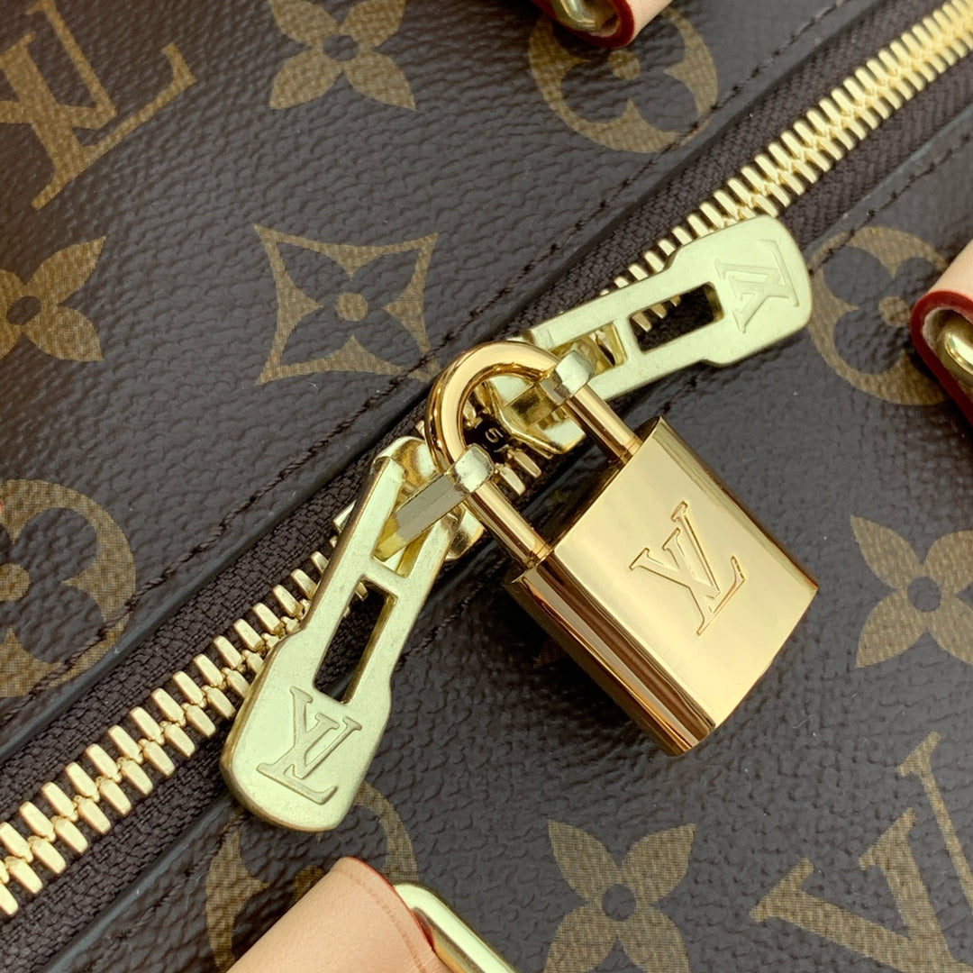 [TOP] Louis Vuitton LV Speedy 20 Monogram Crossbody Bag 20x13.5x12cm - Fuchsia