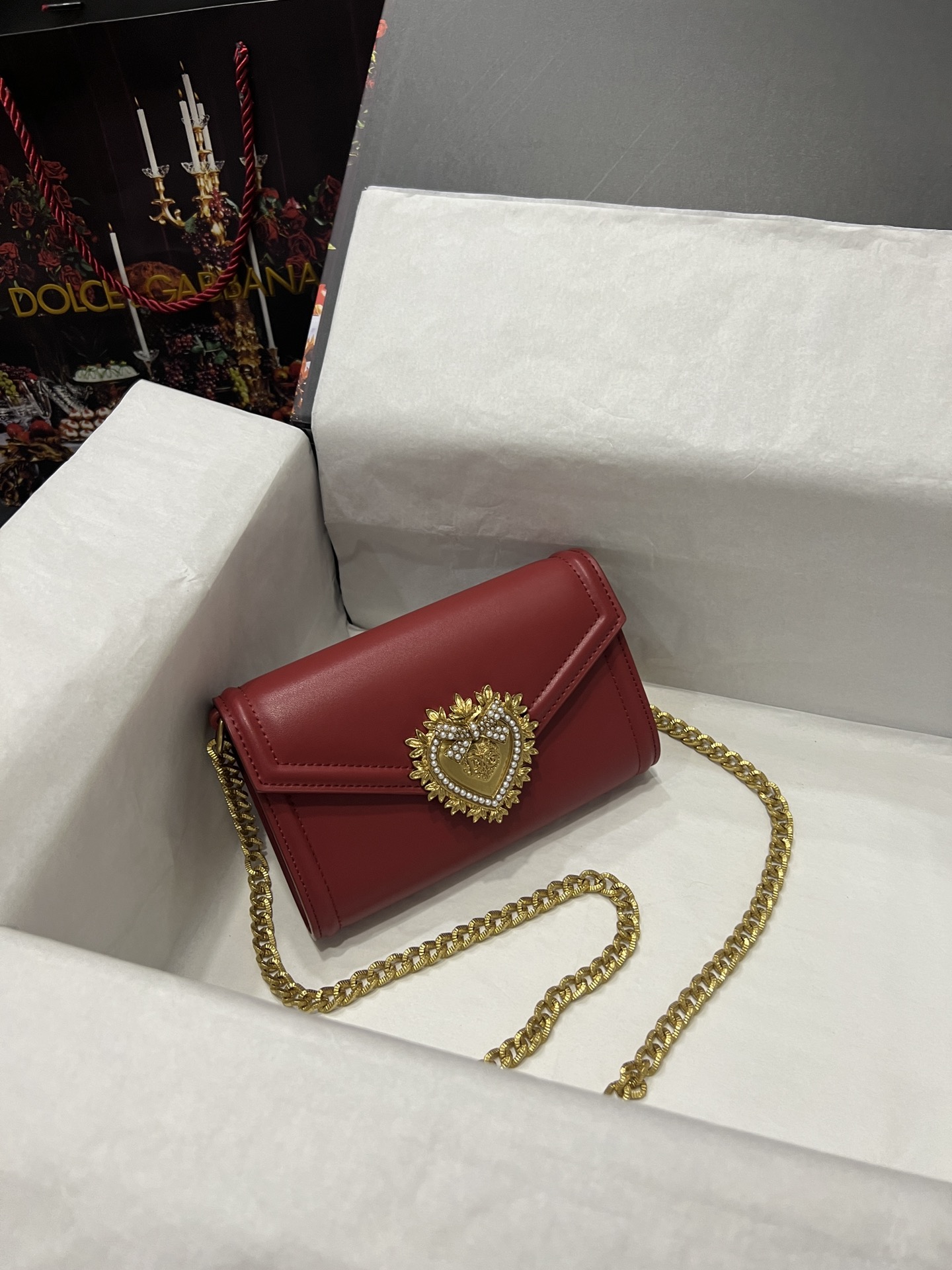 [TOP] Dolce & Gabbana D&G Calfskin Devotion Mini Bag 11.5*18.5*3.5cm - 8 Color