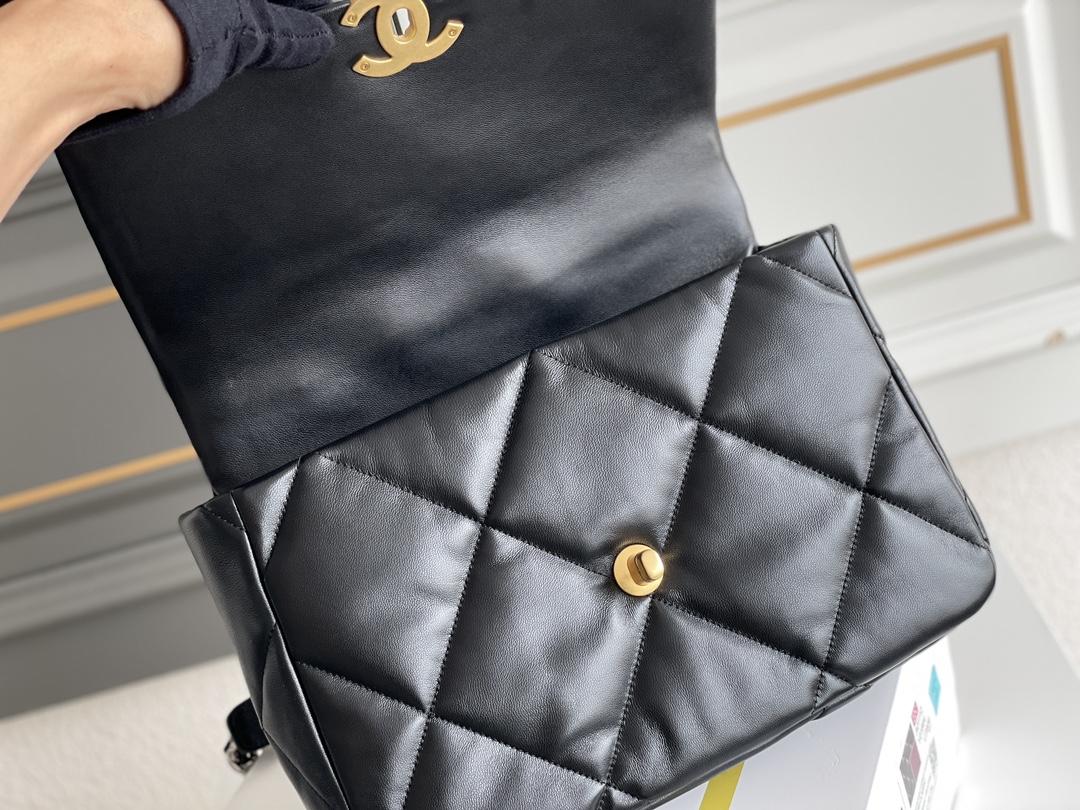 [TOP] CHANEL 19 Bag Maxi 30CM - Black