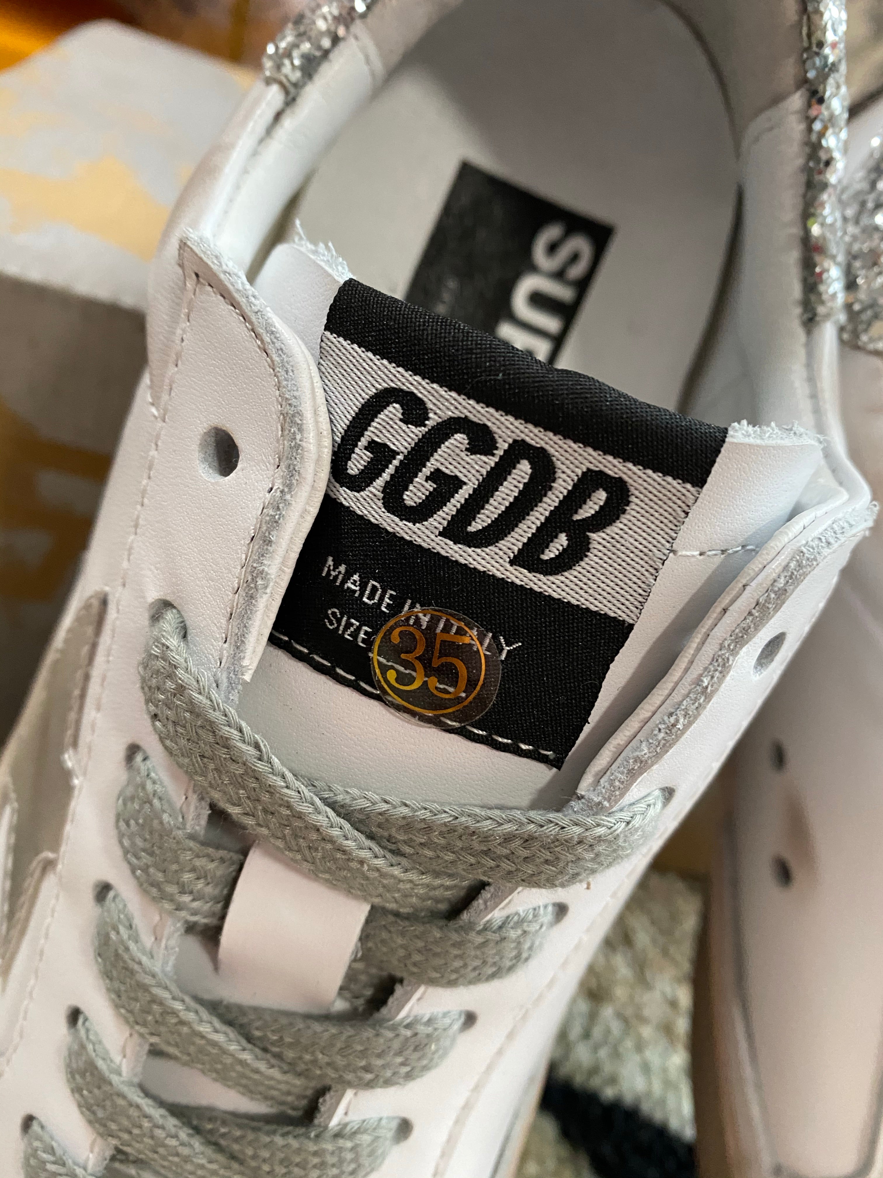 [TOP] GGDB Golden Goose Hi Star Sneakers - SILVER