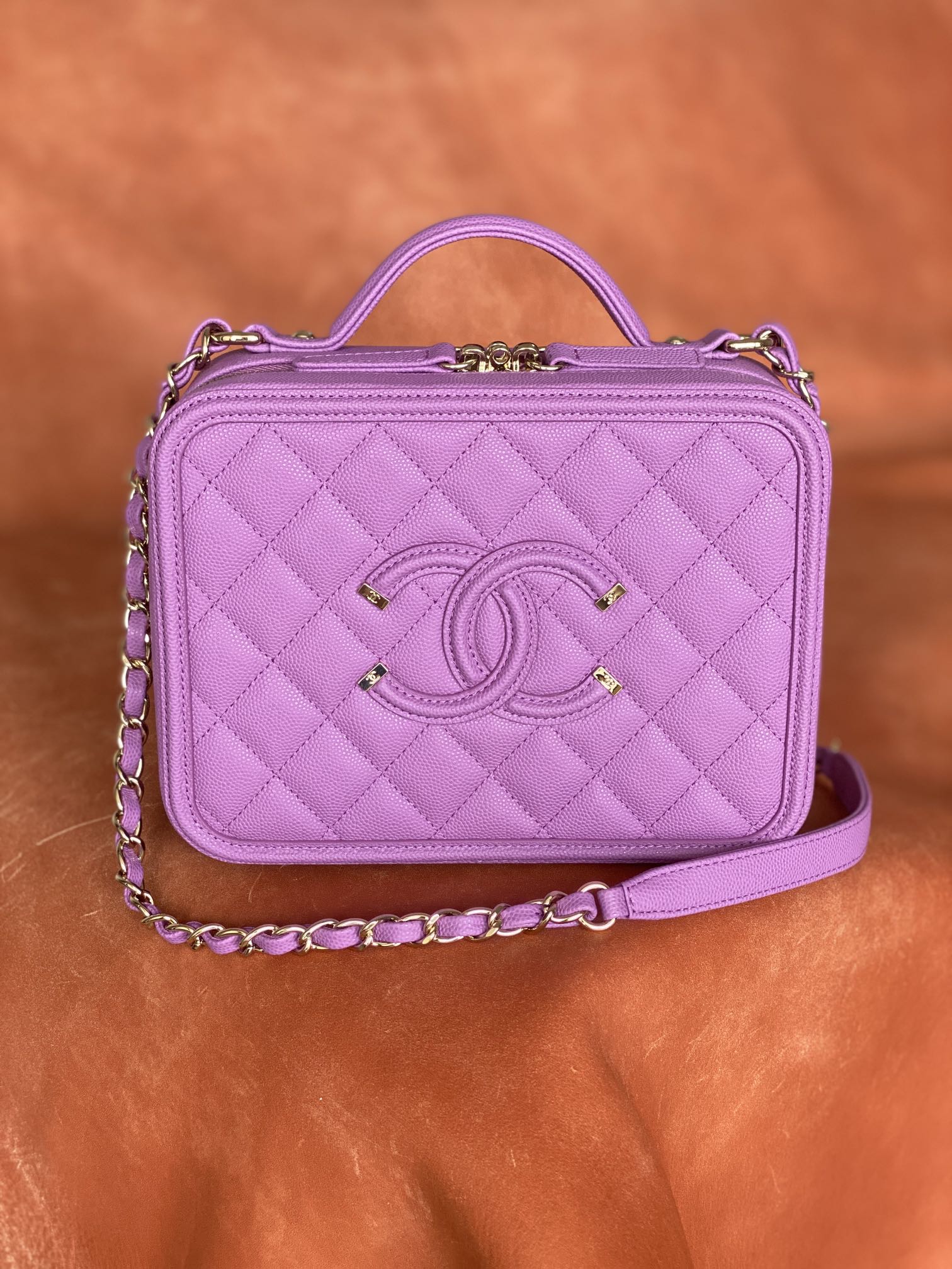 [TOP] CHANEL Vanity Case Medium - Purple