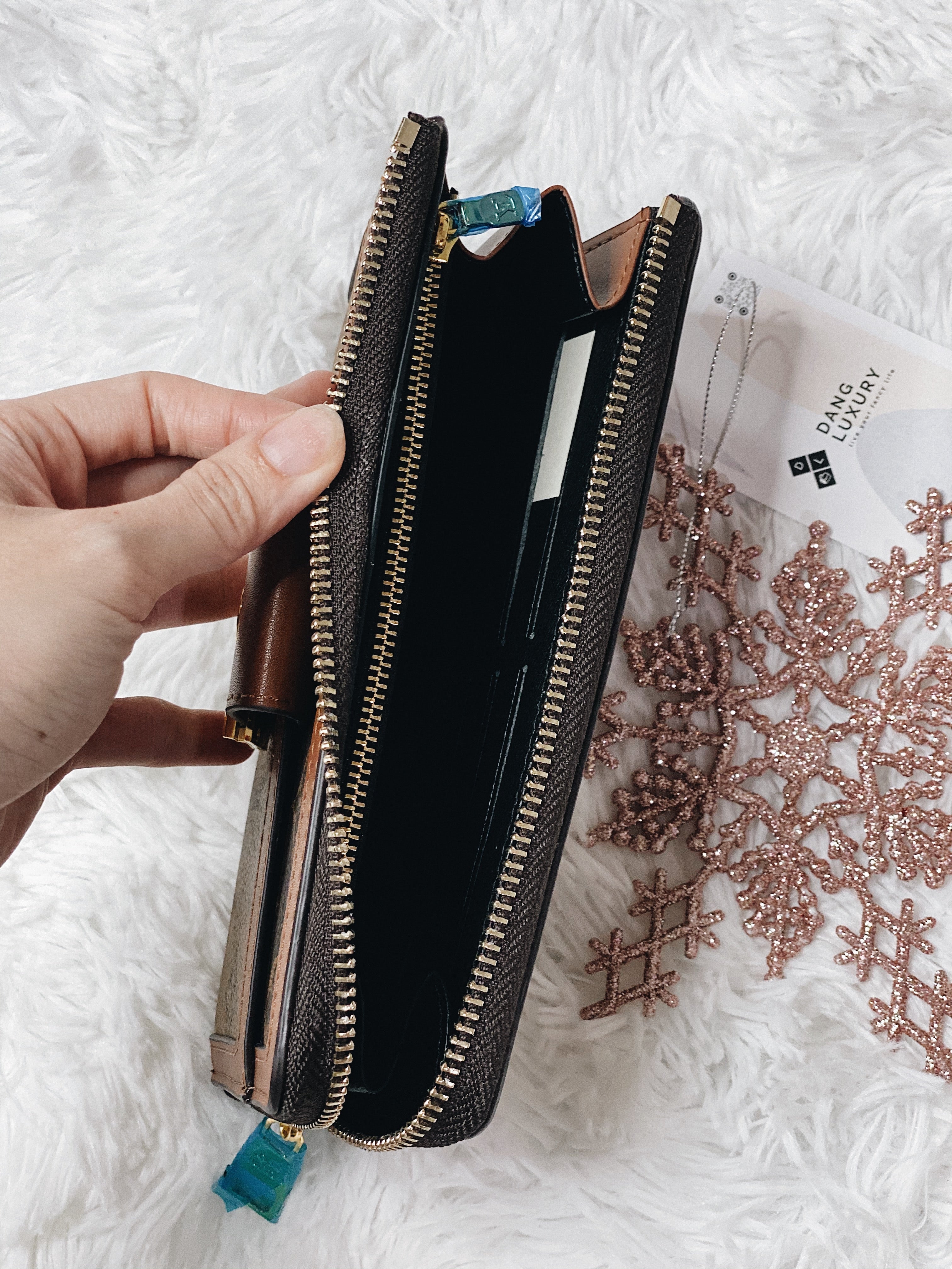 [TOP] Louis Vuitton LV LV Zippy Dauphine Monogram Canvas 19.5/11.5/2cm-Brown