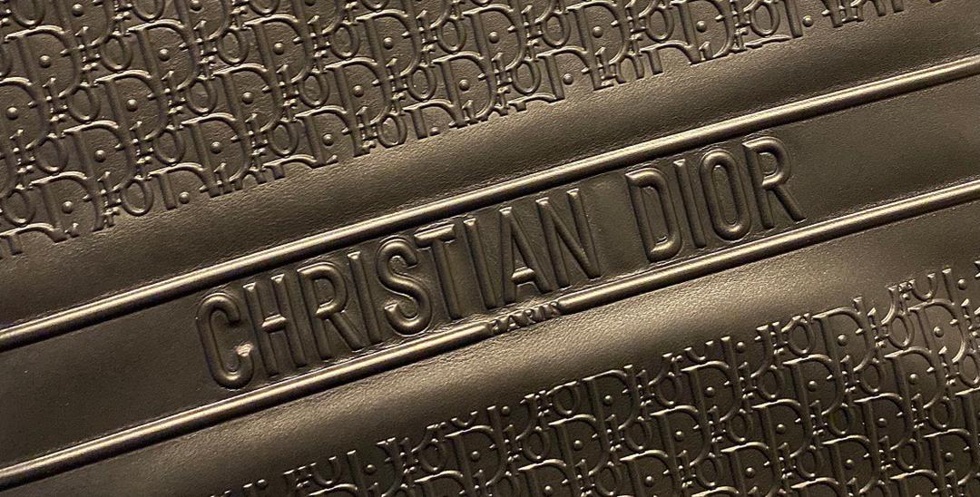 [TOP] Christian Dior Book Tote Embossed Lagre 41.5cm - Black