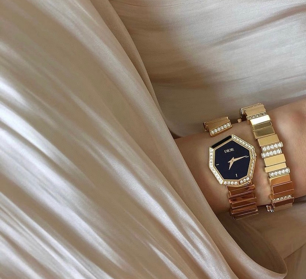 [TOP] Christian Dior Gem   Watch - Gold/White Gold