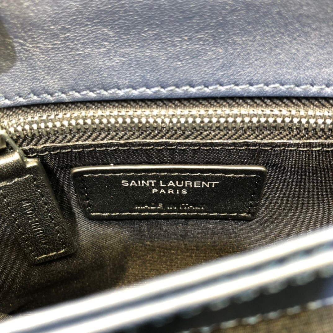 [TOP] Yves Saint Laurent YSL Loulou Toy Bag - Navy Blue SHW