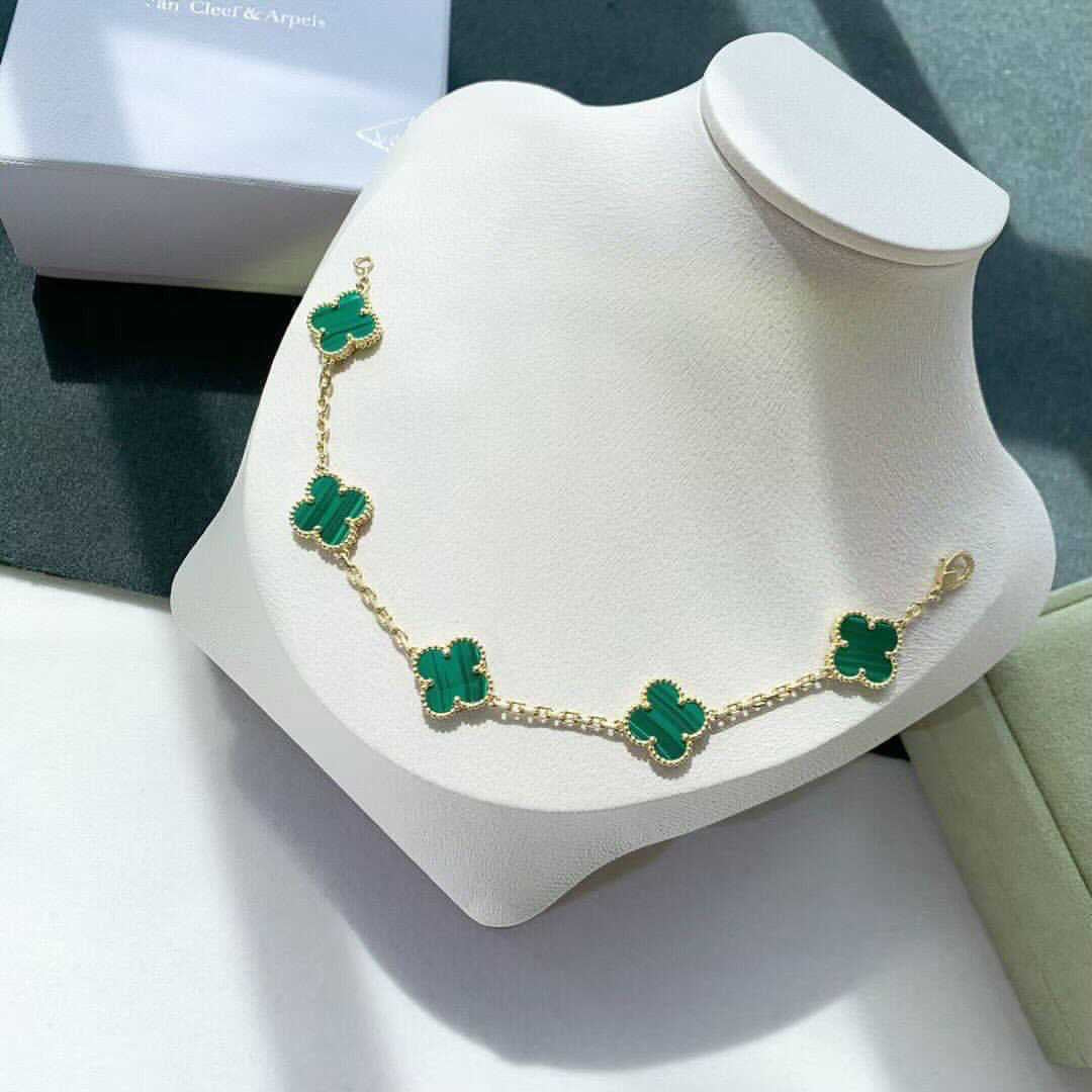 [TOP] Van Cleef & Arpels VCA 5 Motifs Bracelet - Green