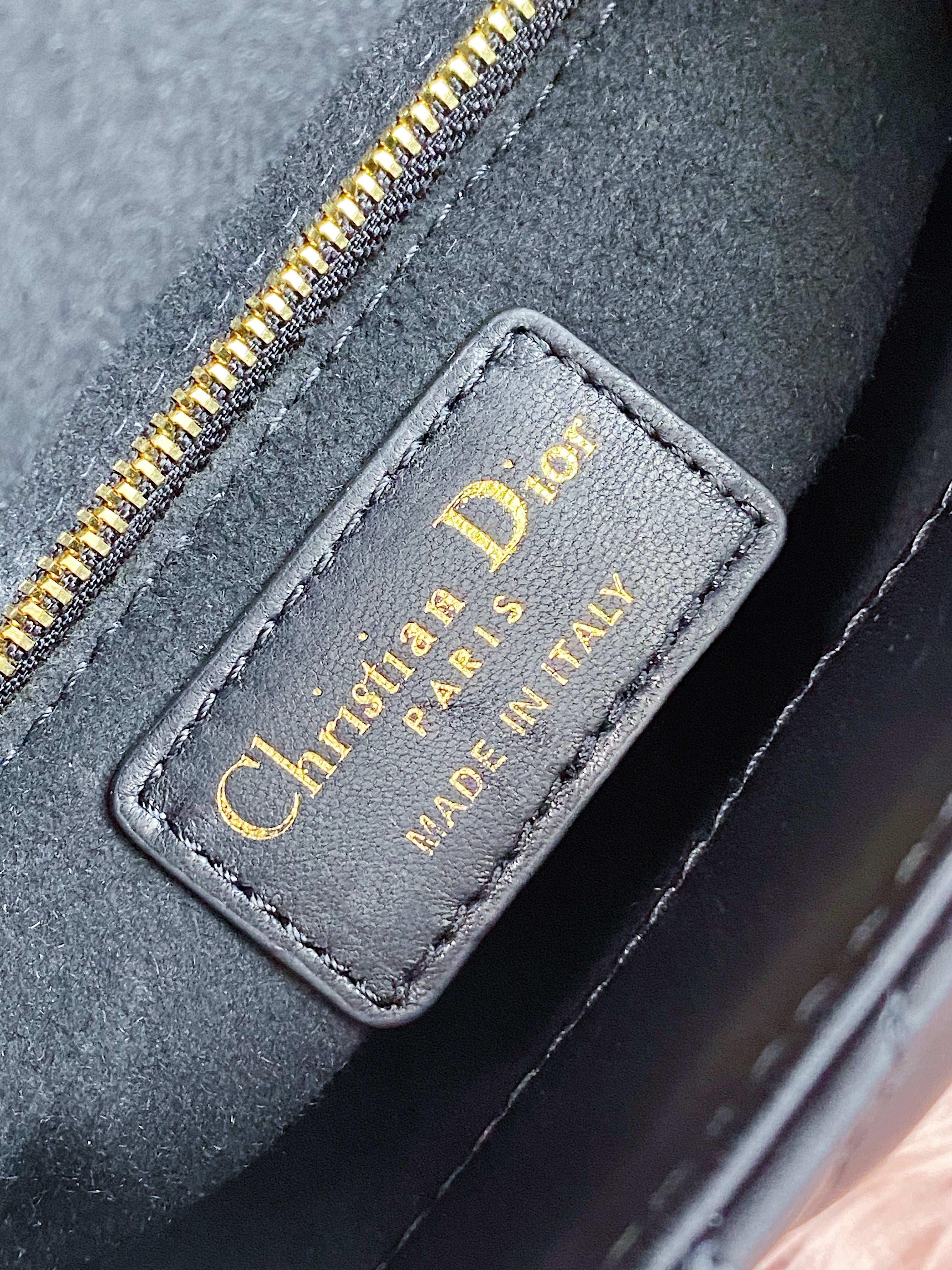 [TOP] Christian Dior Lady Christian Dior Bag Mini - Black with 2 tones hardware