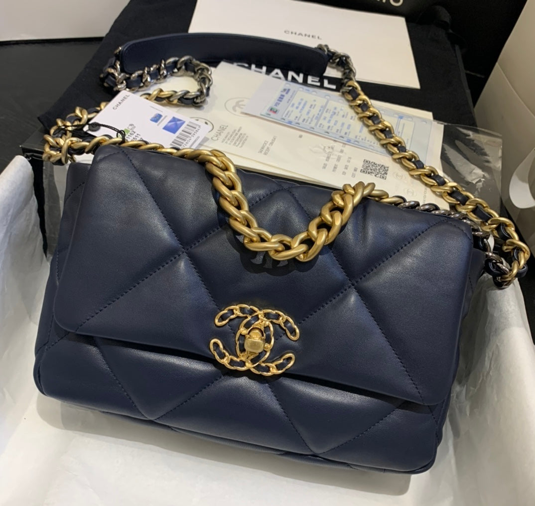 [TOP] CHANEL19 Bag Small 26cm - Navy Blue