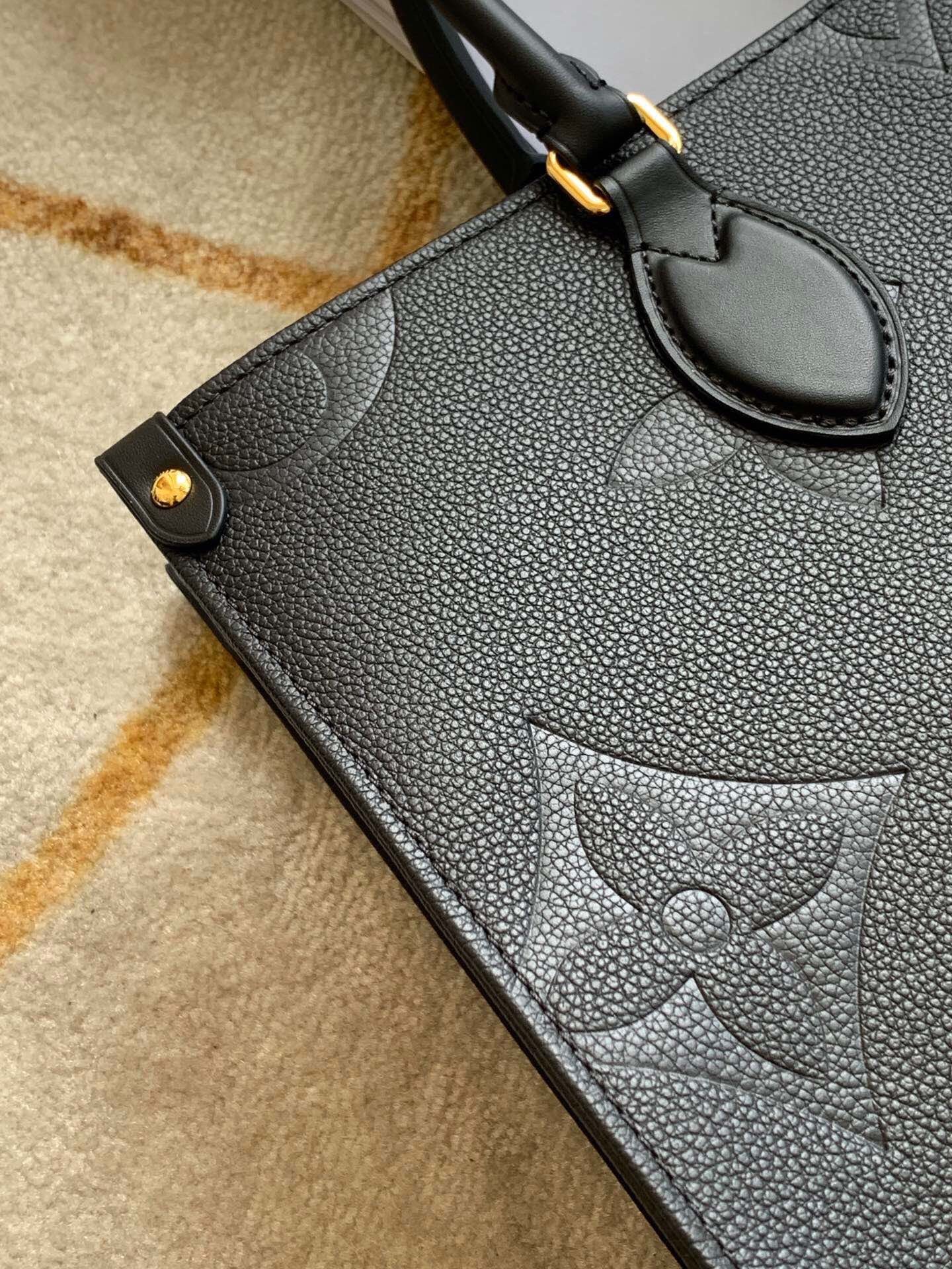 [TOP] Louis Vuitton LV On The Go Empreinte MM Bag 35x27x14cm - Black