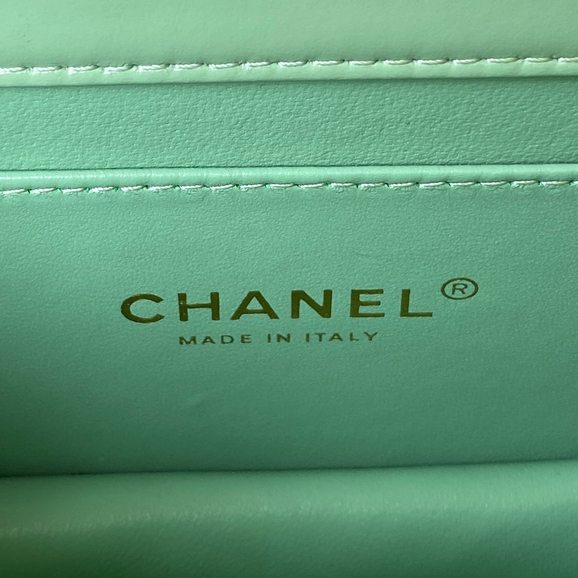 [TOP] CHANEL Mini CoCo Handle Bag 20X14X7.5cm - Green & GHW