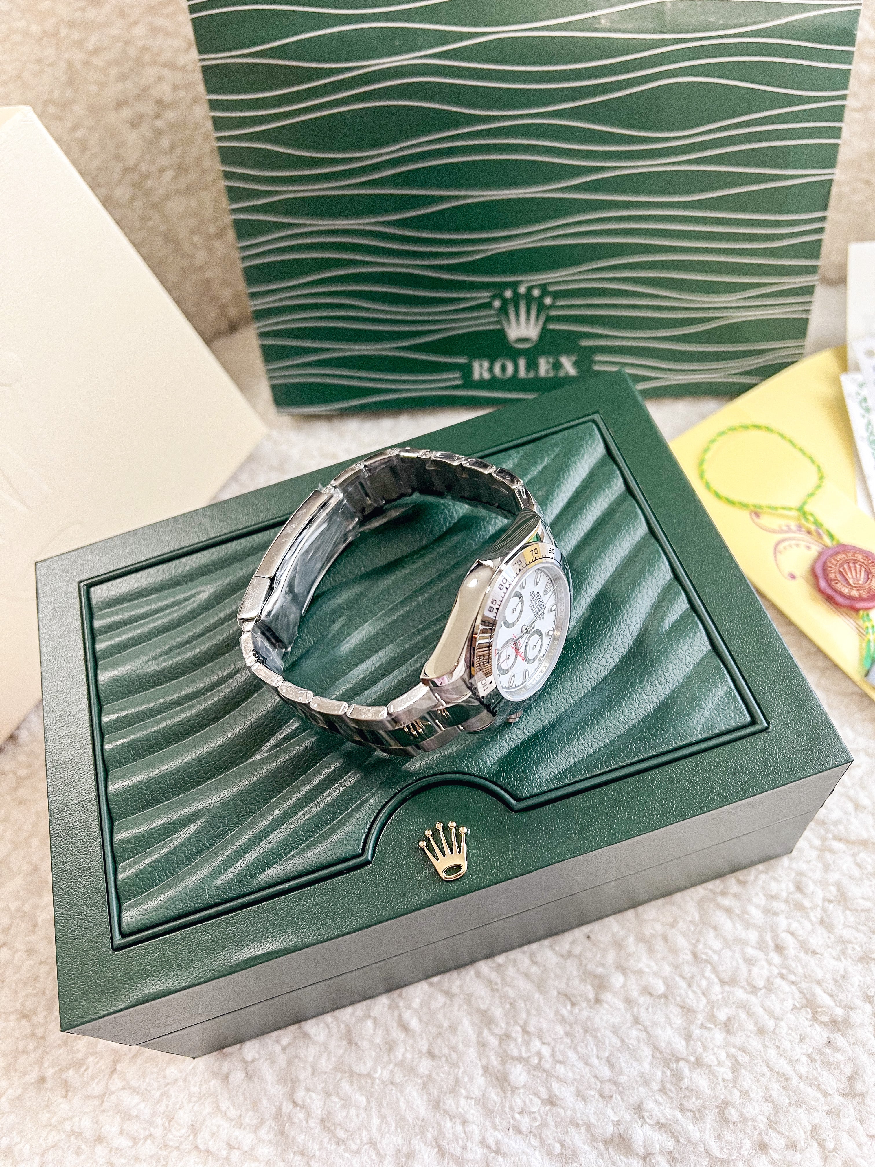 [TOP] ROLEX Daytona Chronograph White Dial - Silver