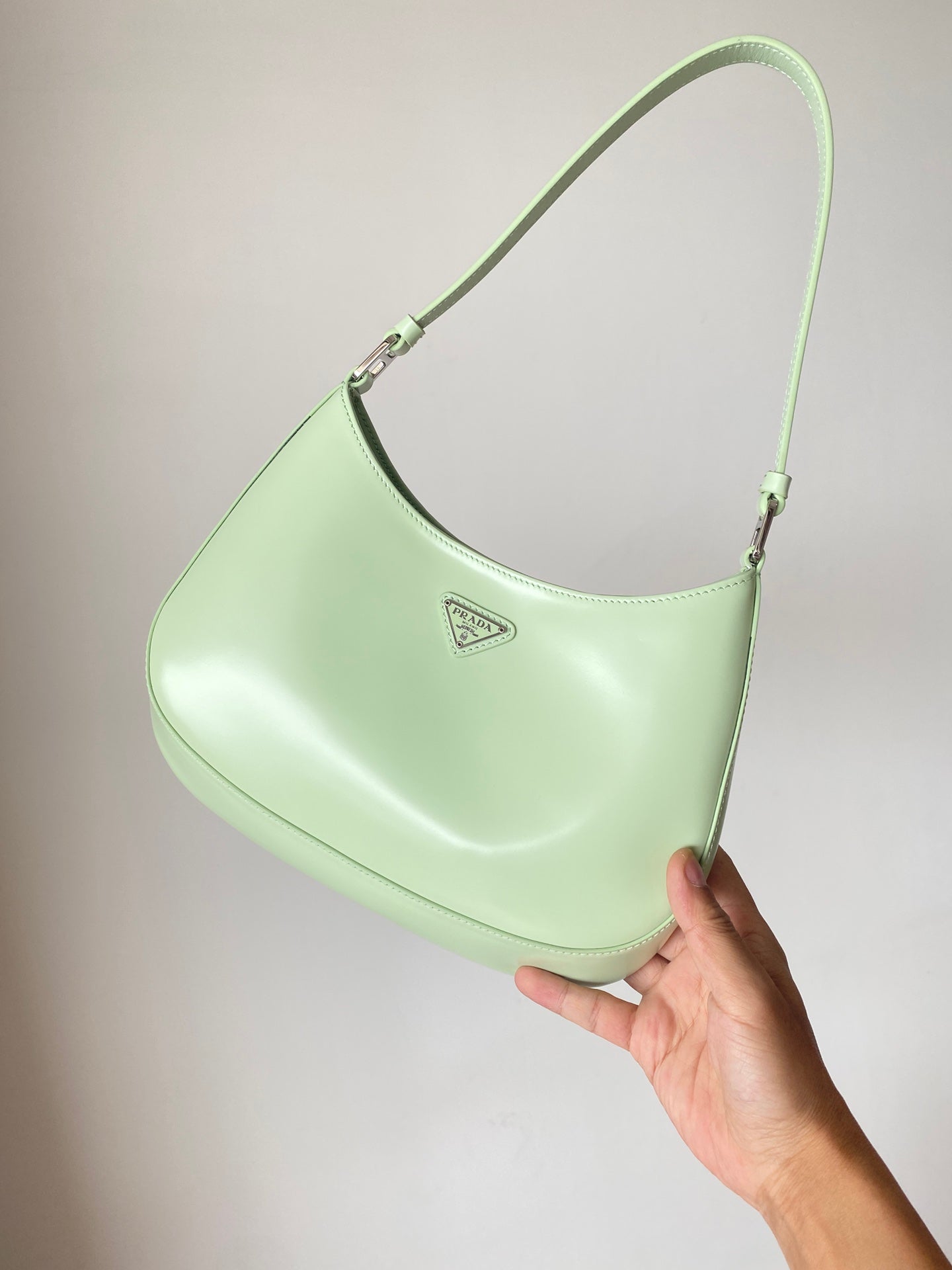 [TOP] PRADA Cleo Brushed Leather Bag - Aqua