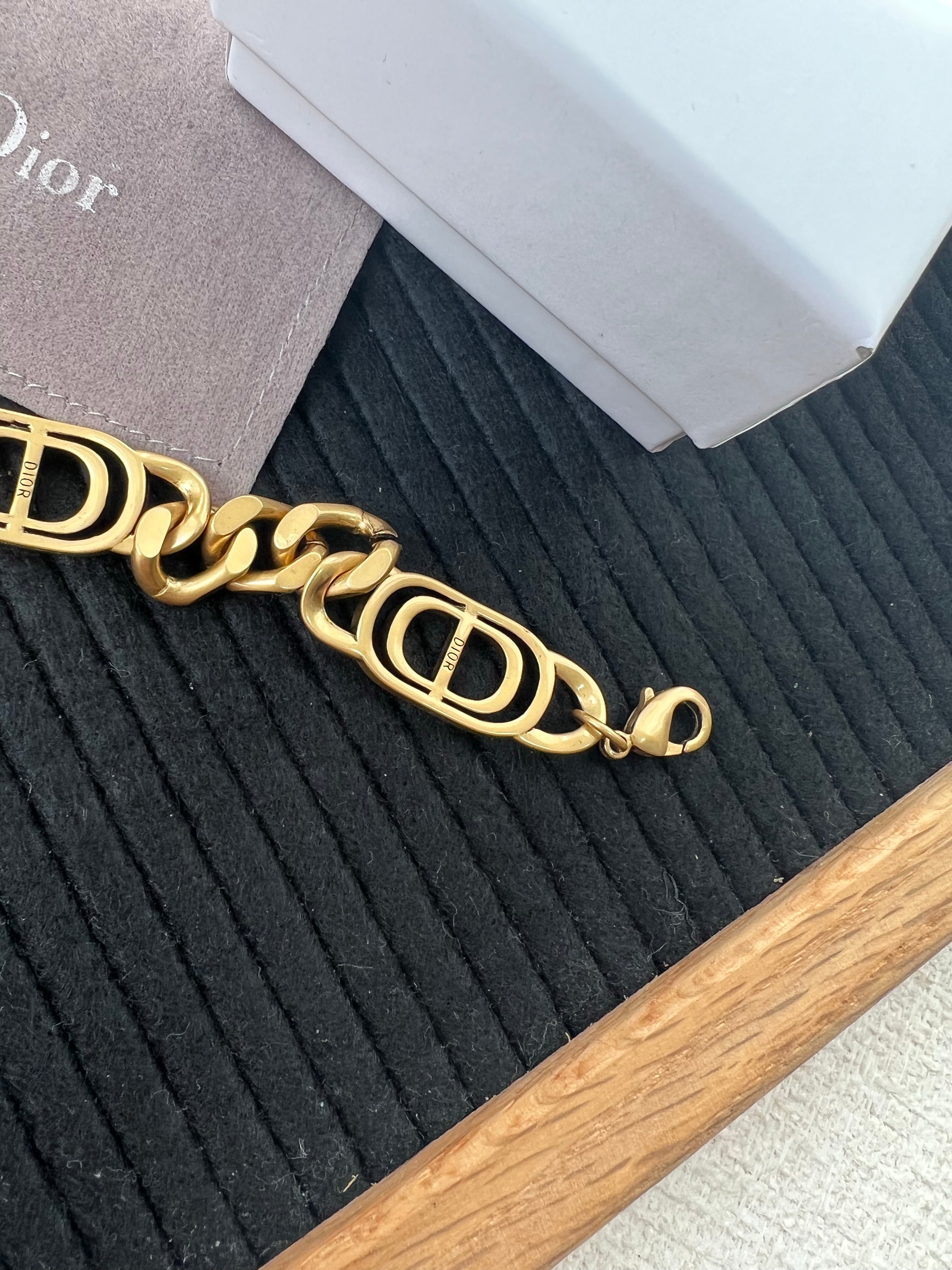 [TOP] Christian Dior Brass Bracelet - Gold