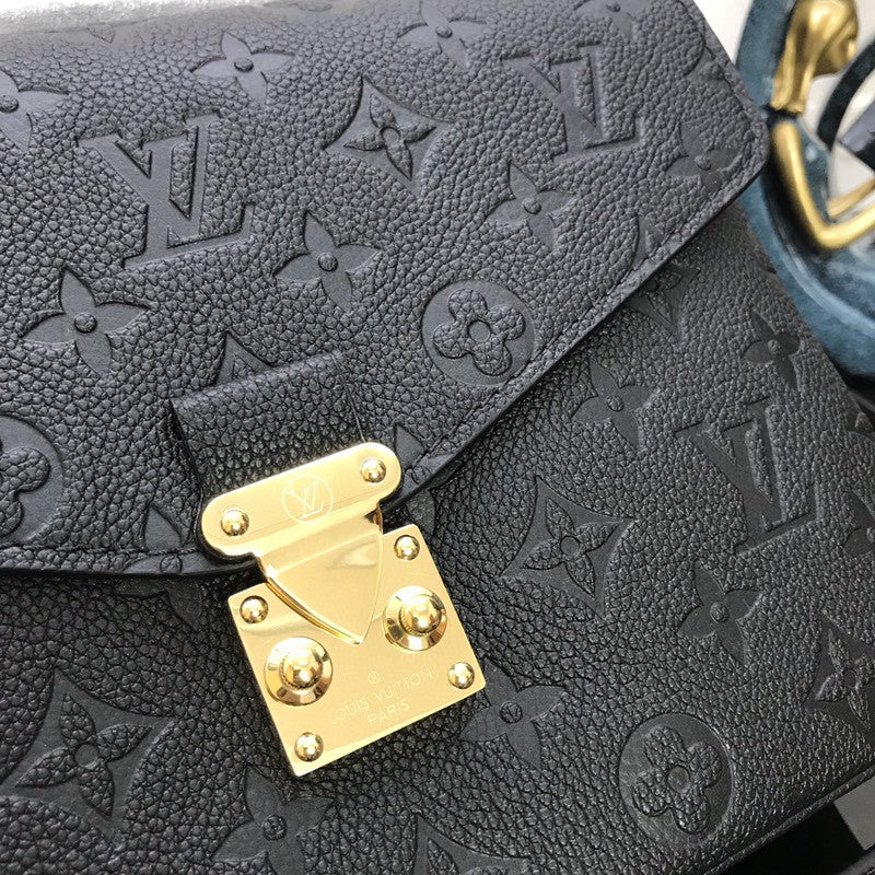 [TOP] Louis Vuitton LV Metis Pochette Empreinte 25X19X7cm- Black