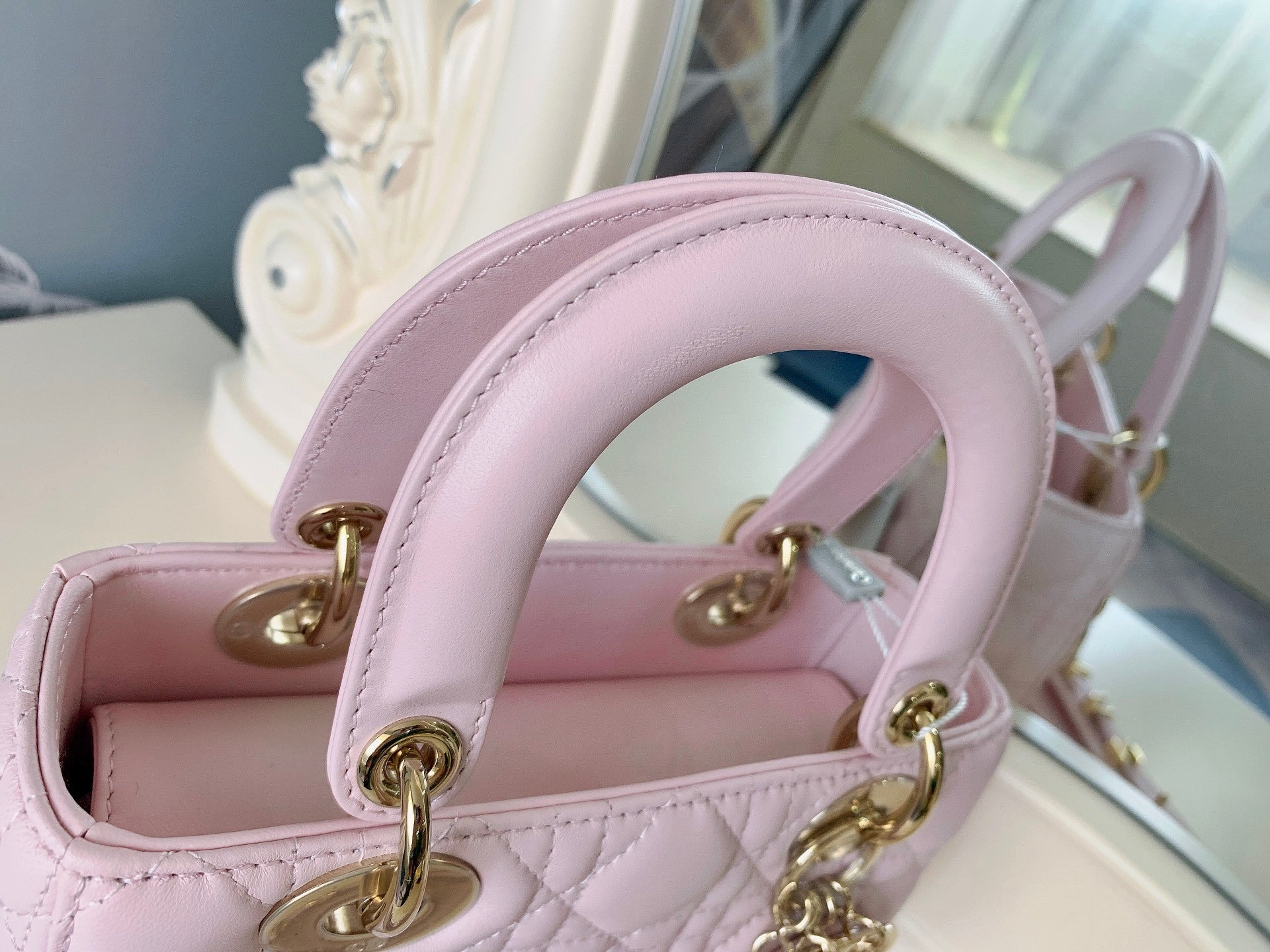 [TOP] Christian Dior Lady Christian Dior Bag  ABC Lambskin - Light Pink