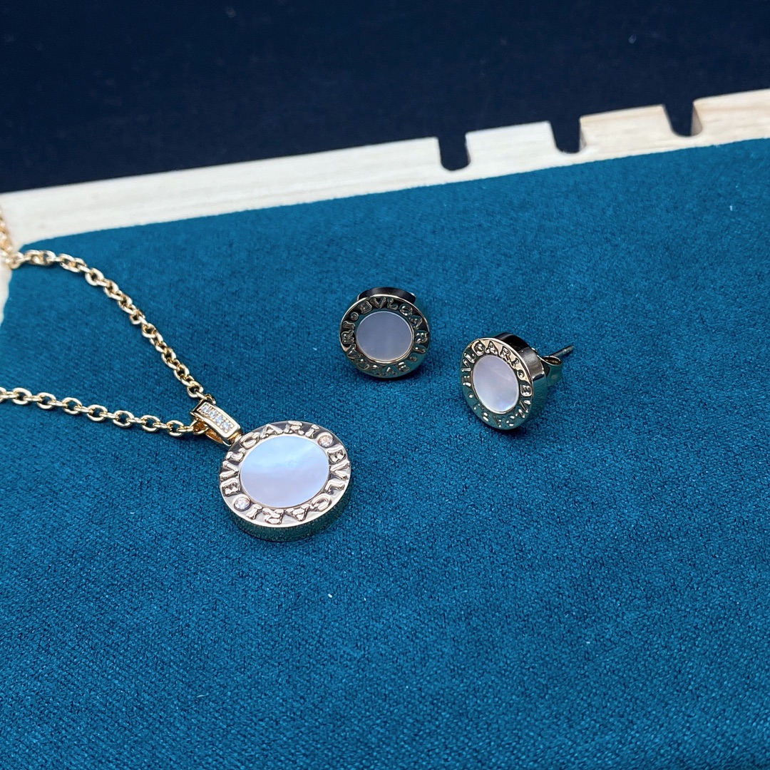 [TOP] BVLGARI Necklace Earrings Set