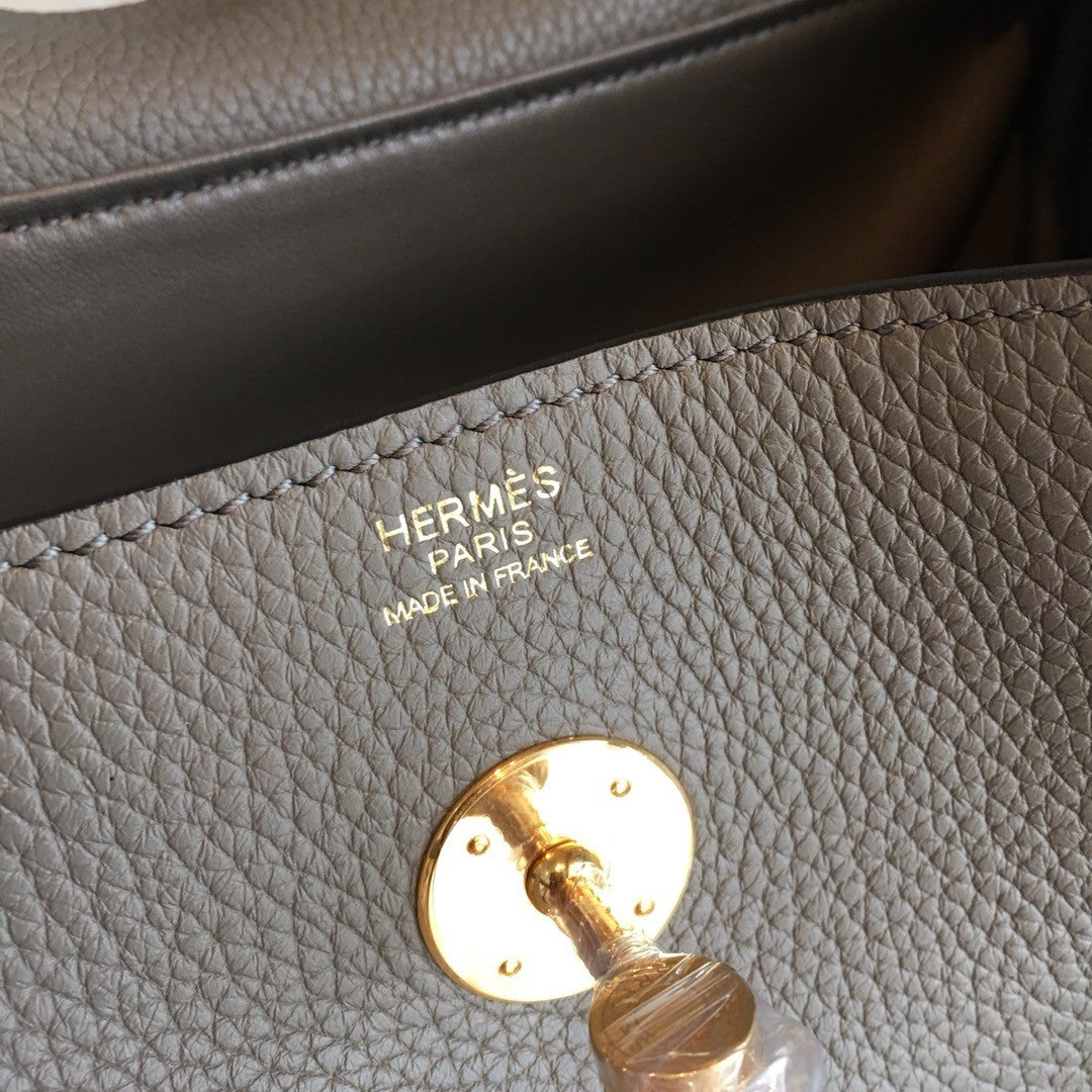 [TOP] HERMES Lindy 26cm - Dark Grey