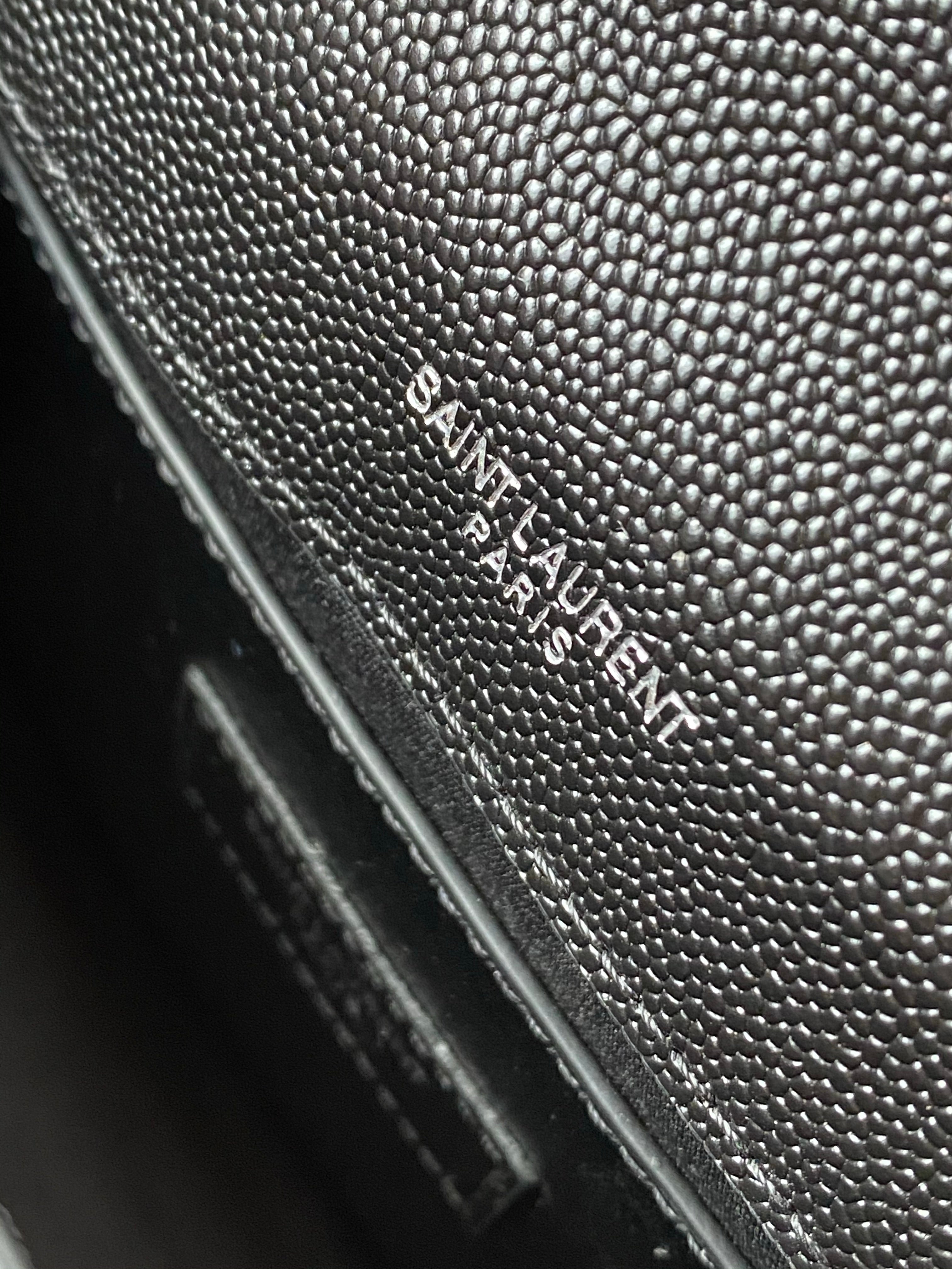 [TOP] Yves Saint Laurent YSL Y.S.L Envelope Shoulder Bag Small - Black w Silver Hardware