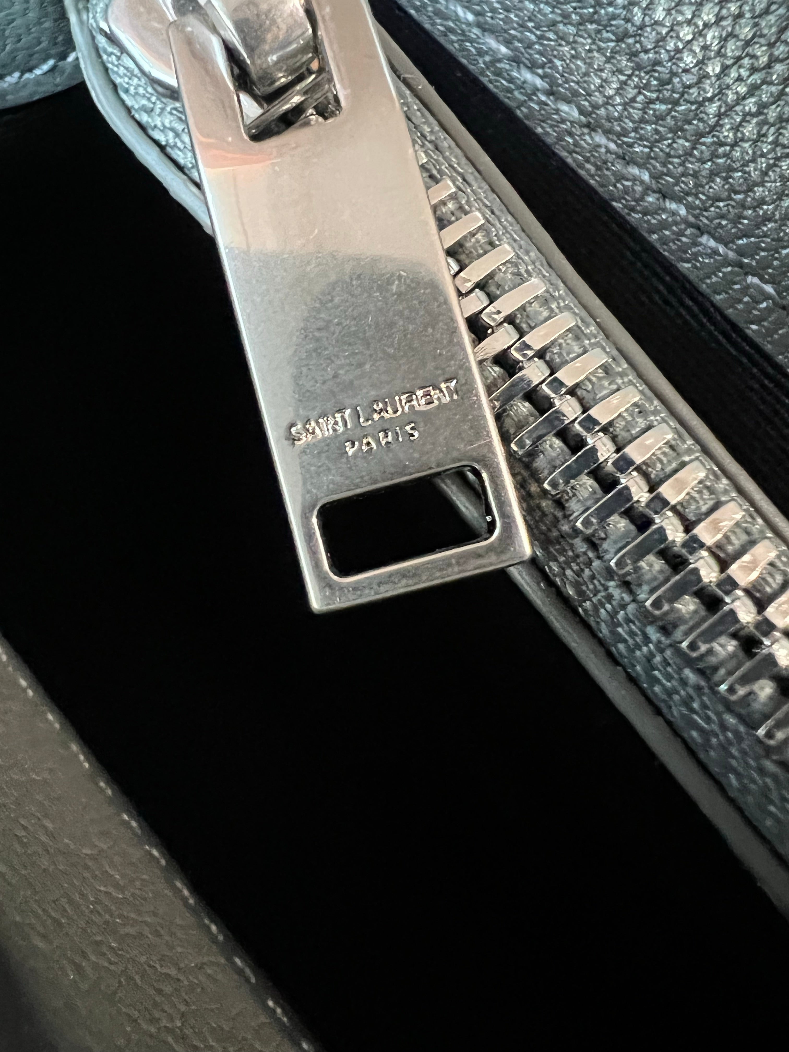 [TOP] Yves Saint Laurent YSL Envelope Medium Bag - Grey w SHW