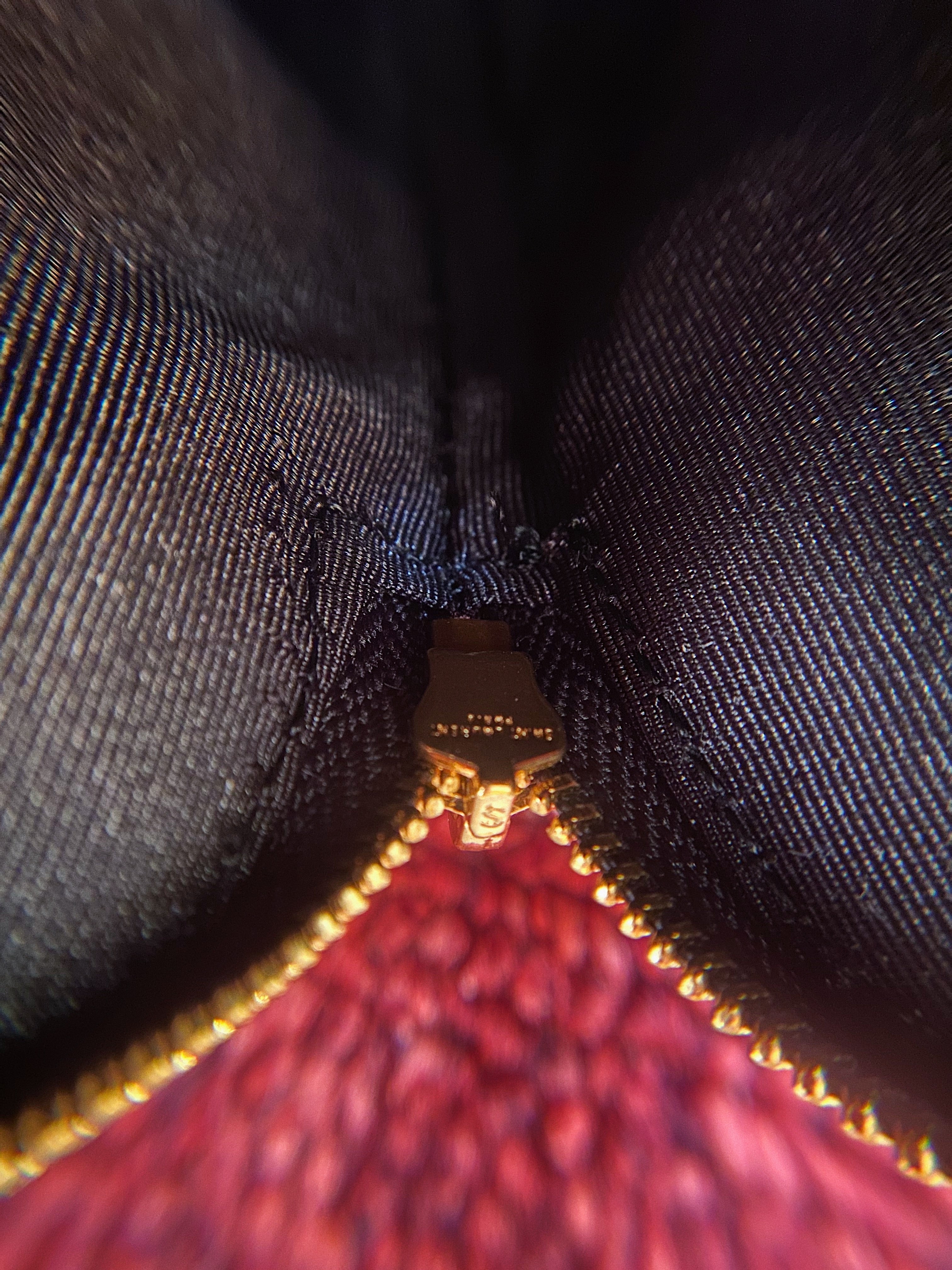 [TOP] Yves Saint Laurent YSL YSL Black Becky Double Zip Pouch