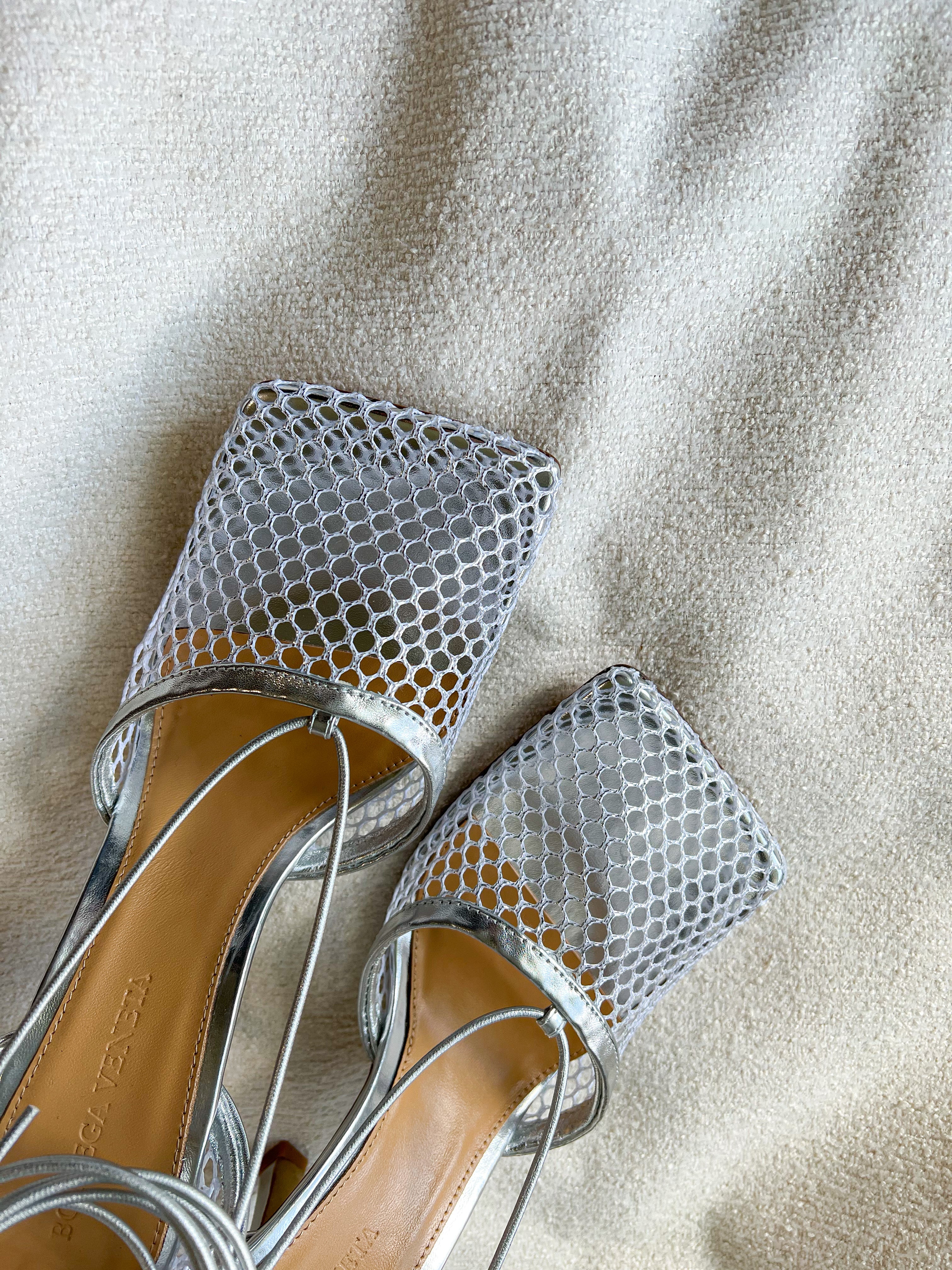 [TOP] Bottega Veneta BV BV Stretch High Heels - Silver