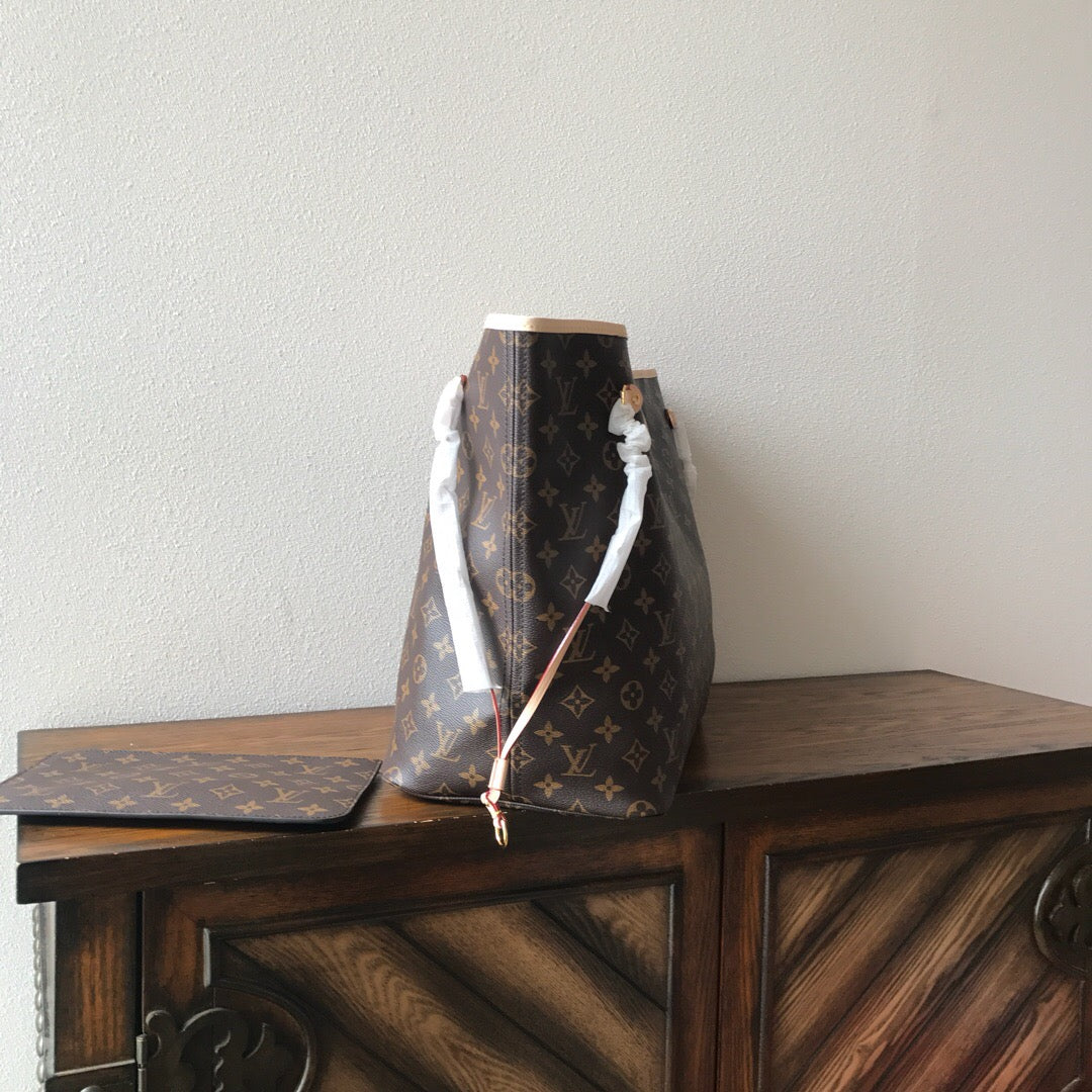 [TOP] Louis Vuitton LV LV Neverfull Monogram MM - Tan