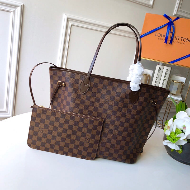 [TOP] Louis Vuitton LV  Neverfull MM Bag 32x17x28cm - Red
