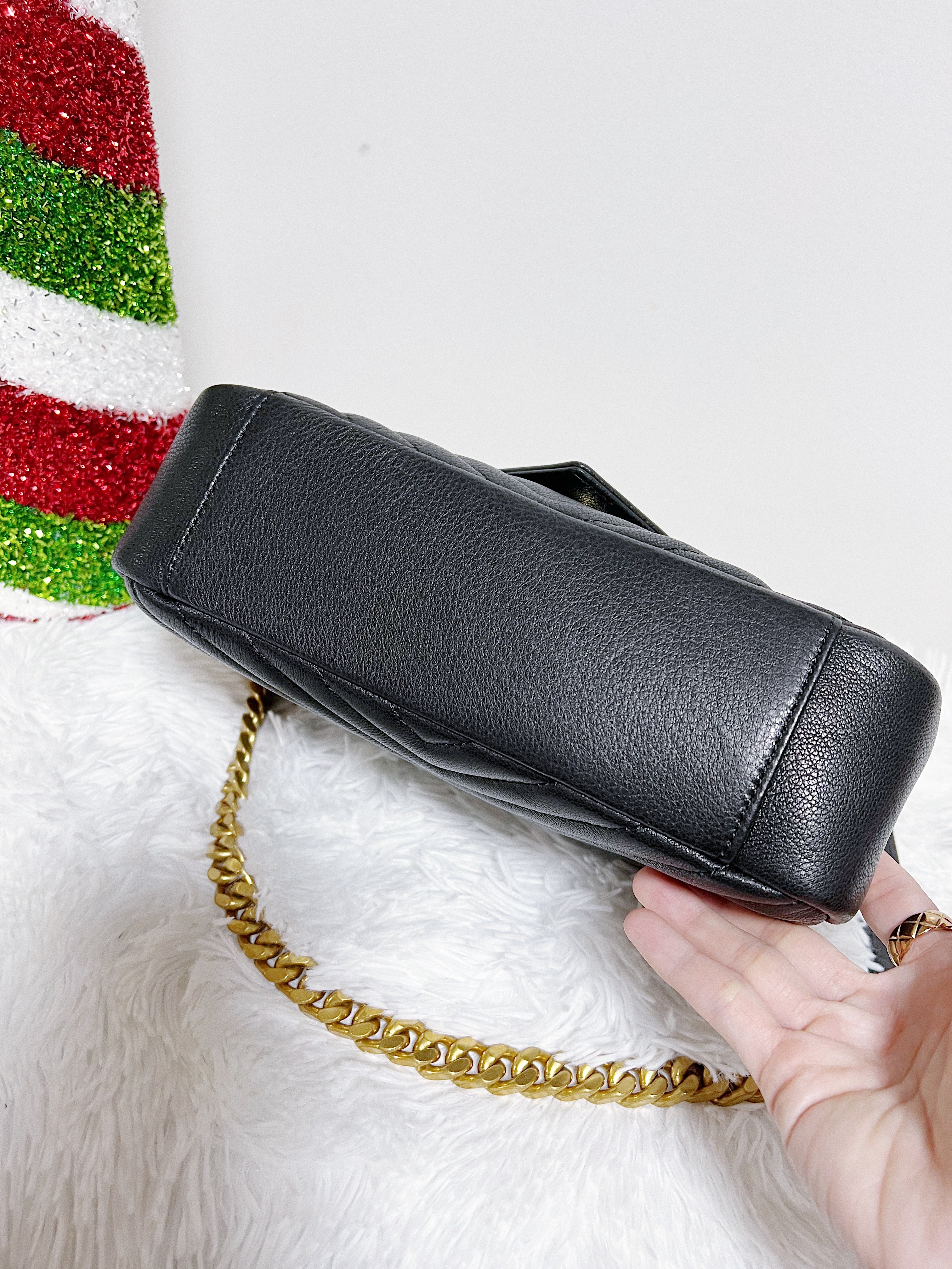 [TOP] Yves Saint Laurent YSL College Small Bag - Black w GHW