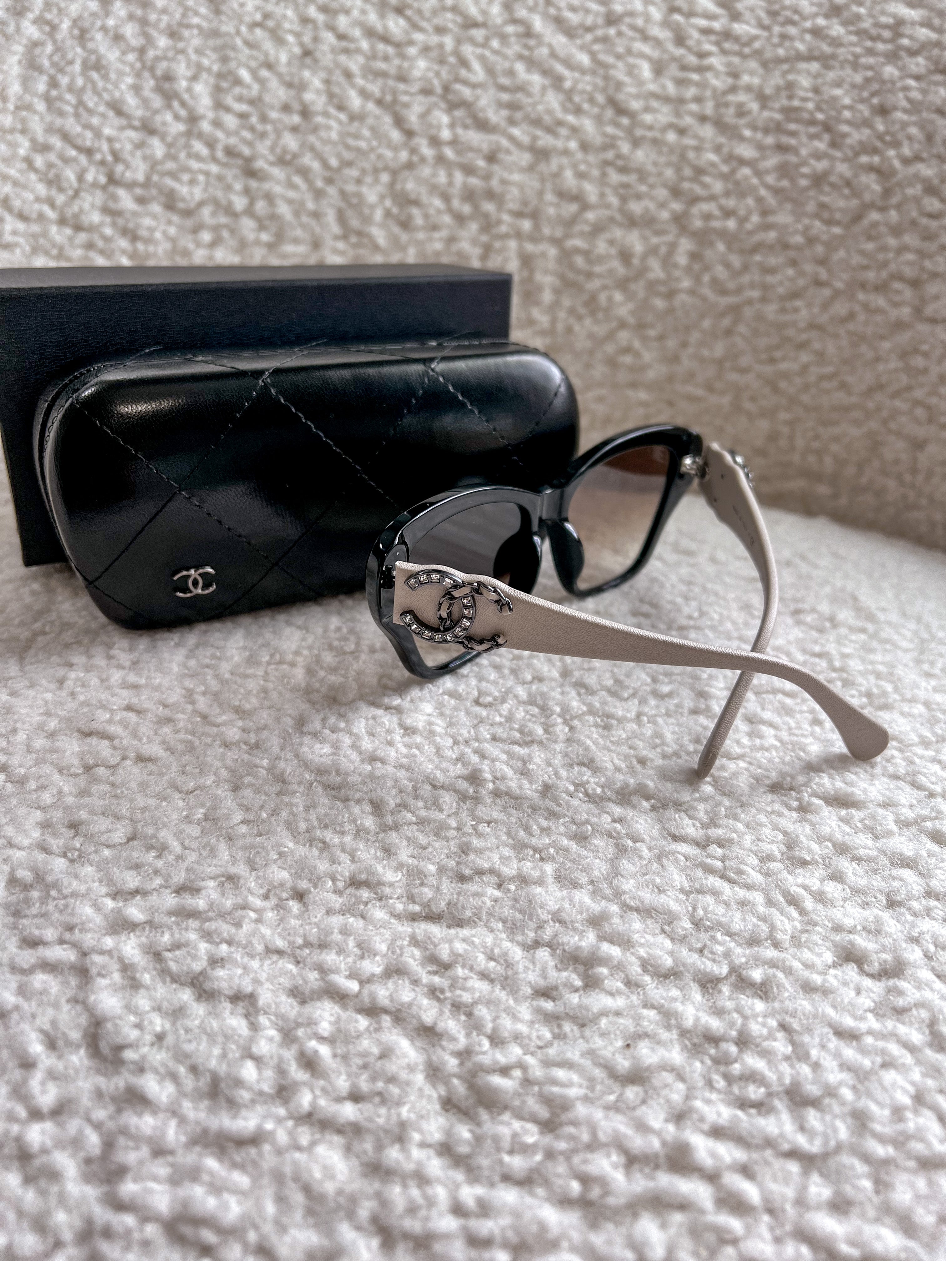 [TOP] CHANEL Butterfly Sunglasses Gradient Brown - Cream