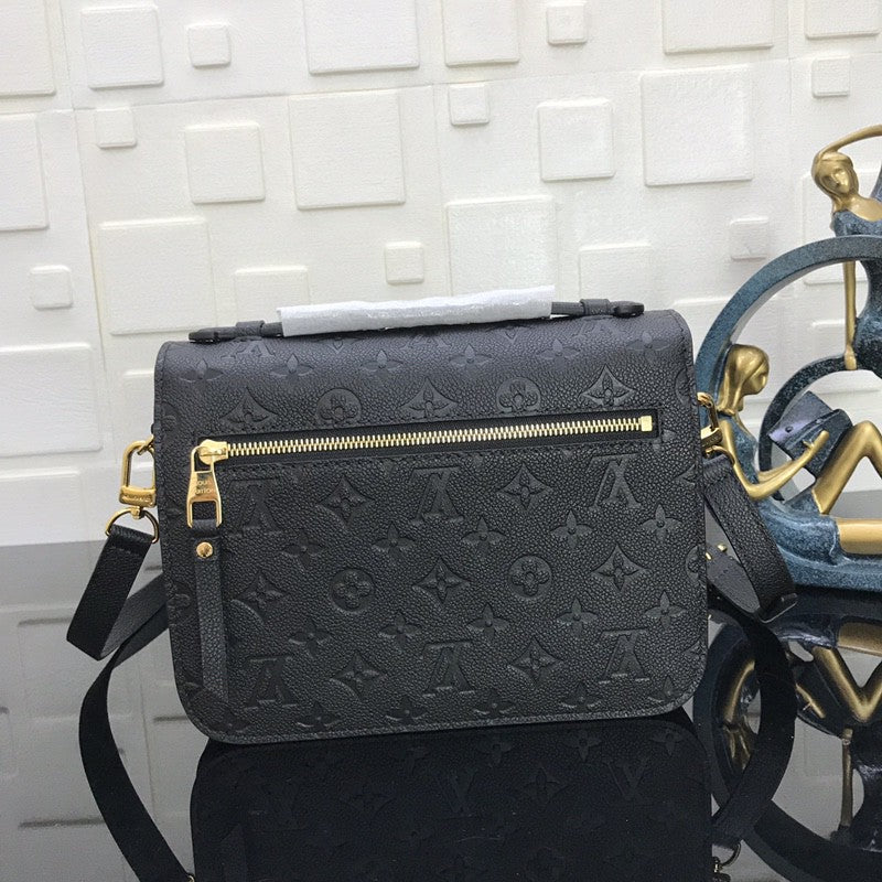 [TOP] Louis Vuitton LV Metis Pochette Empreinte 25X19X7cm- Black