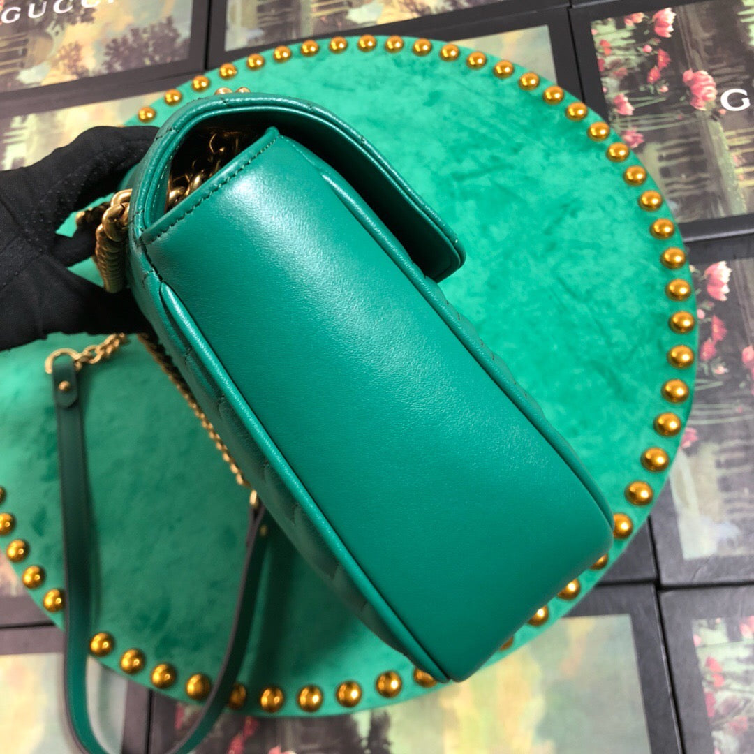 [TOP] GUCCI G*G Marmont Bag Medium 31cm- Green
