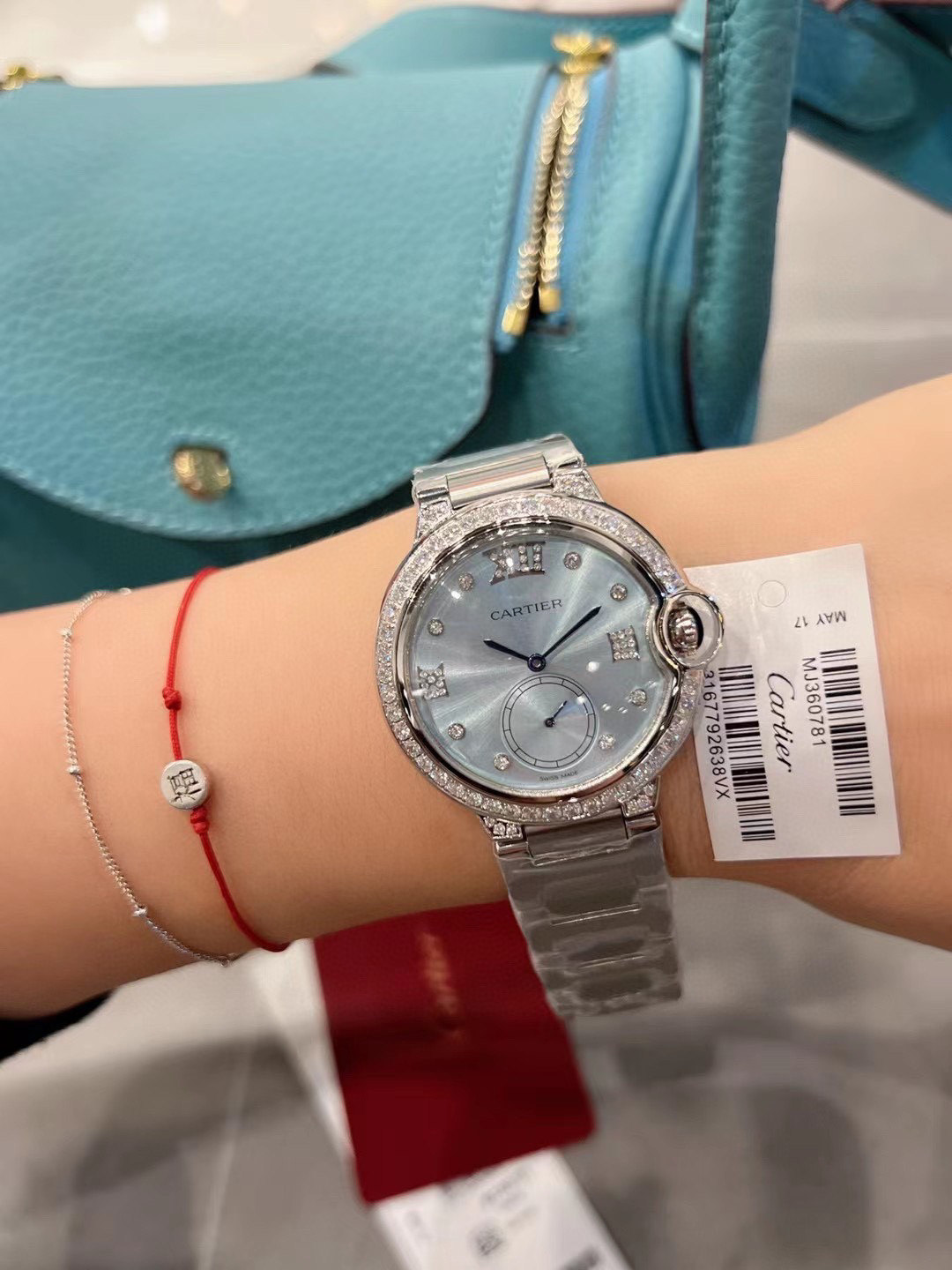 [TOP] Cartier BALLON BLEU DE WATCH Blue - Leather/Steel