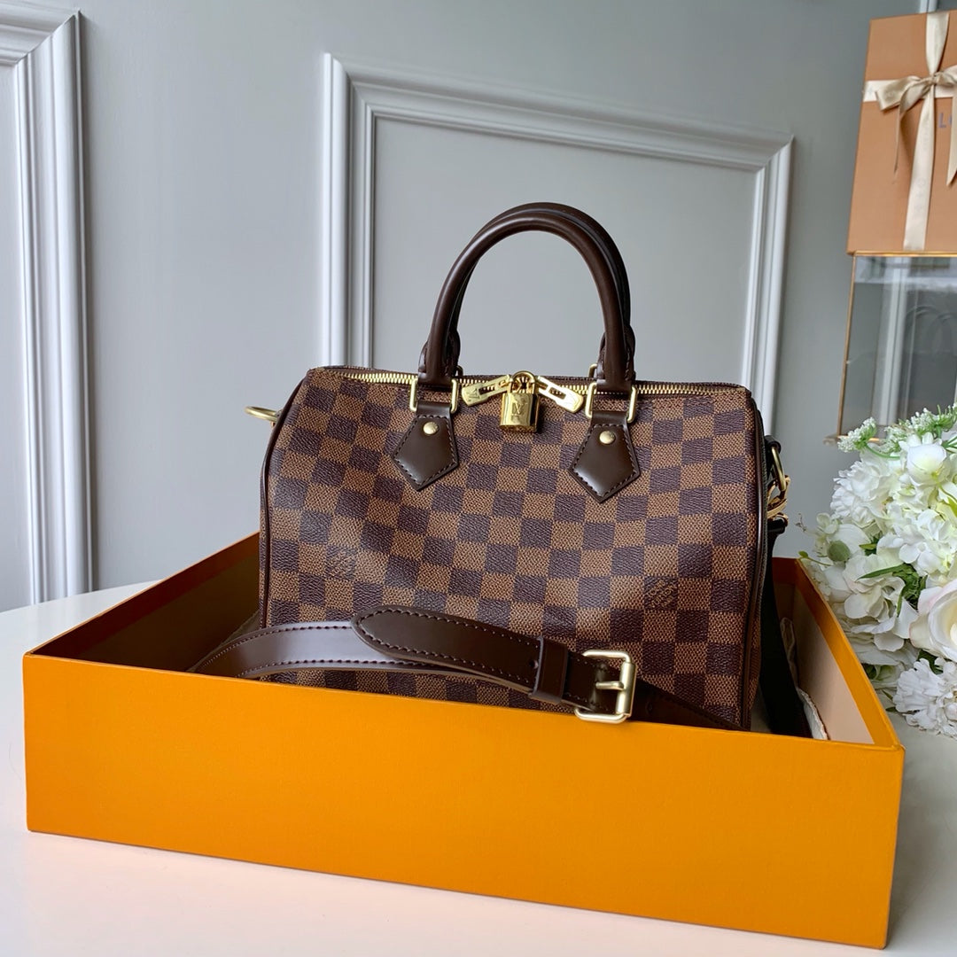 [TOP] Louis Vuitton LV L*V Speedy 25 Damier Ebene