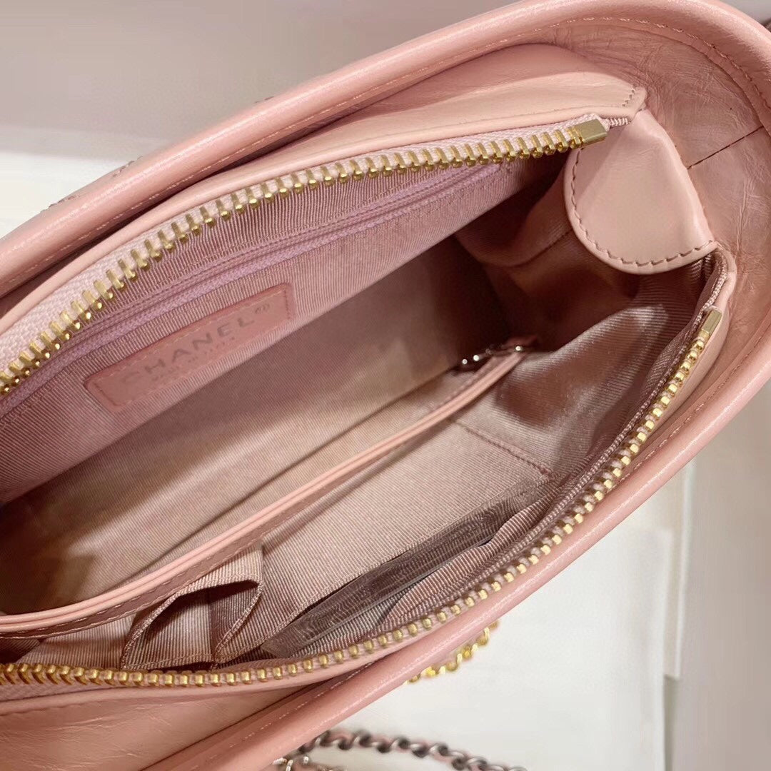 [TOP] CHANEL Gabrielle Hobo Bag Small 20cm - Pink
