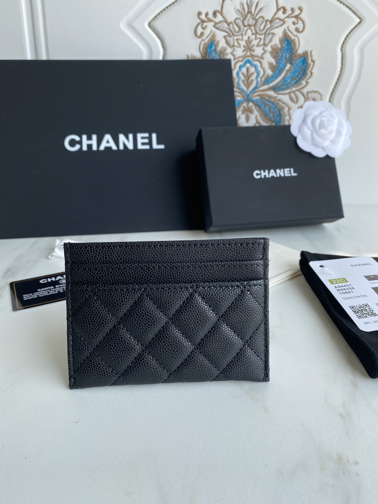[TOP] CHANEL Leboy Cardholder - GHW&SHW - Black