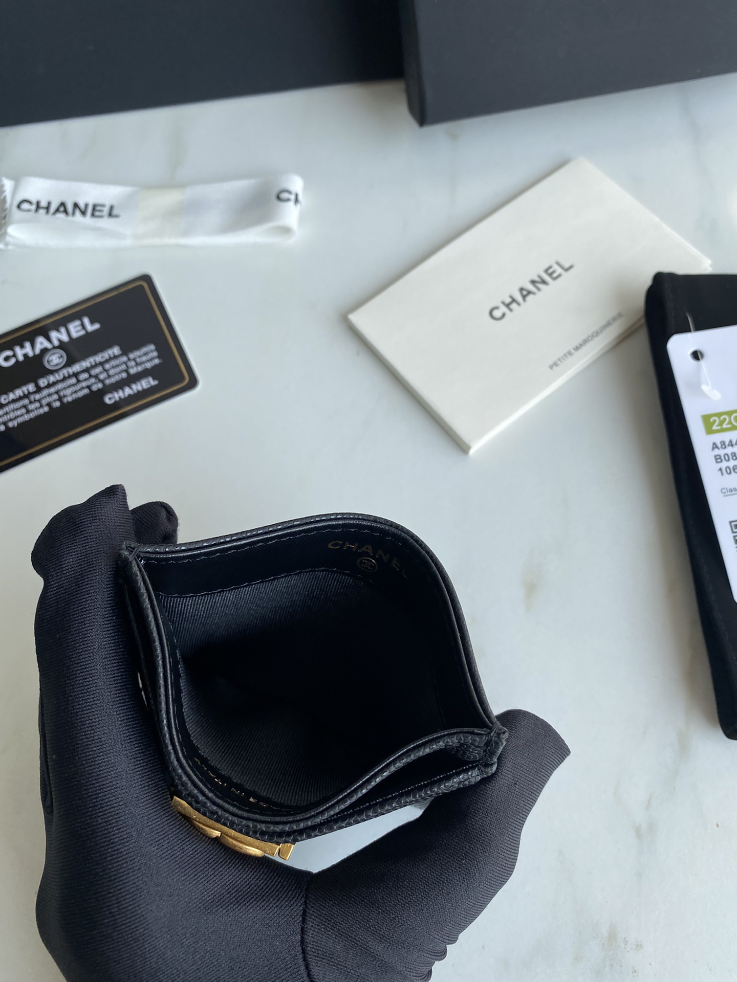 [TOP] CHANEL Leboy Cardholder - GHW&SHW - Black