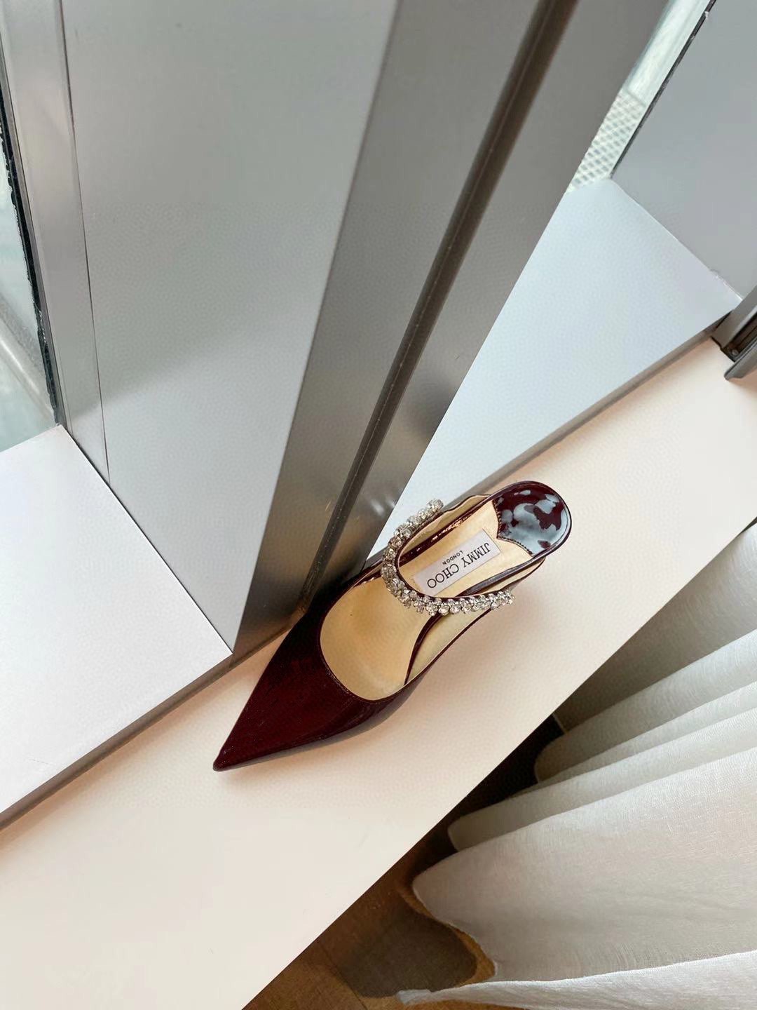 [TOP] Jimmy Choo Bing Heel 6.5cm Crystal Lambskin - 4 Colours