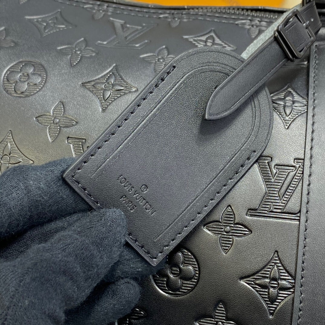 [TOP] Louis Vuitton LV Loui$ Vu!tt0n Keepall Travel Bag 50cm - Shadow Empreinte Black