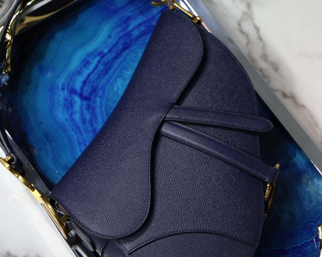 [TOP] Christian Dior Saddle Bag Medium - Navy Blue