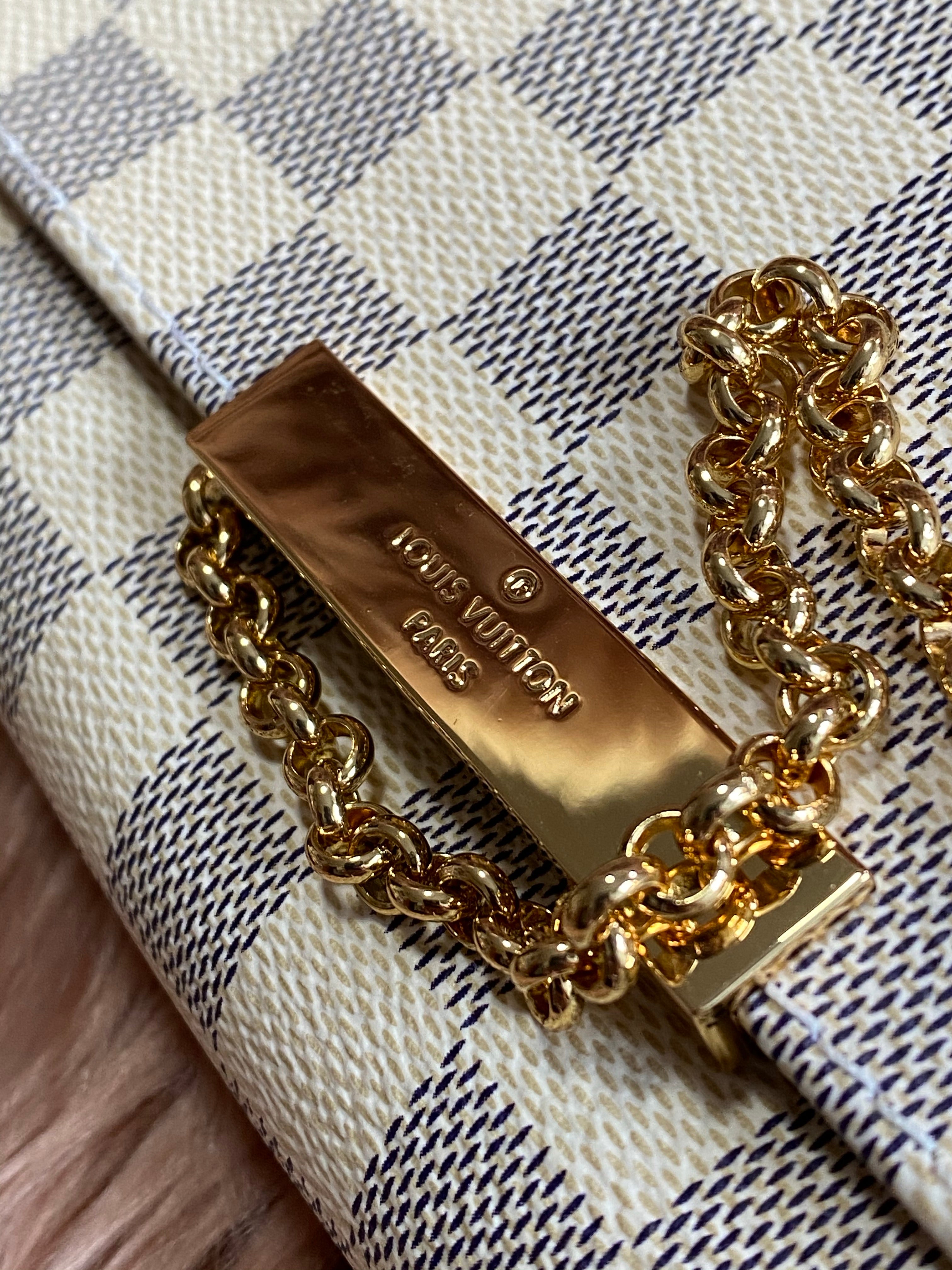 [TOP] Louis Vuitton LV  Favorite Bag MM 24x15.5x4.5cm- Damier Azur