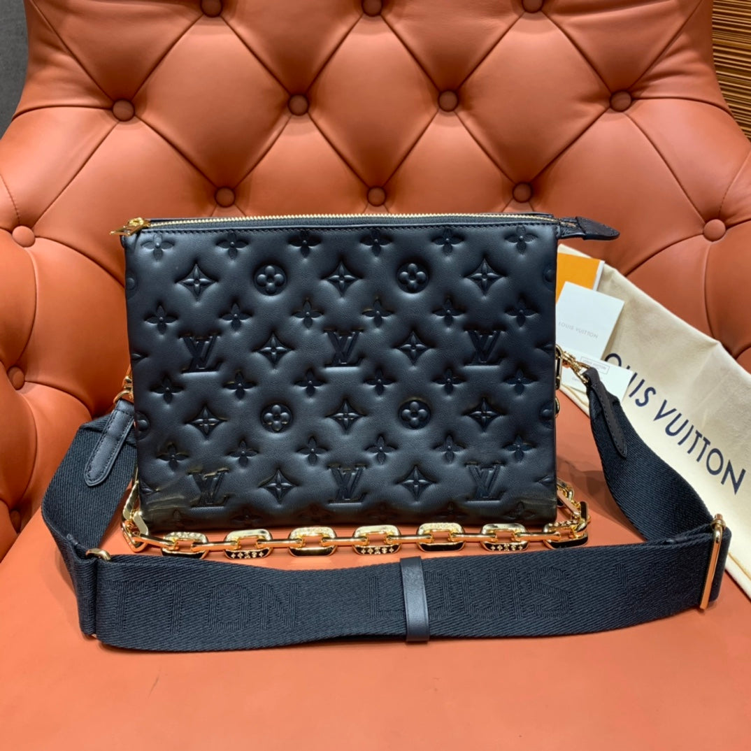 [TOP] Louis Vuitton LV L*V Coussin Bag 26x20x12cm- Black