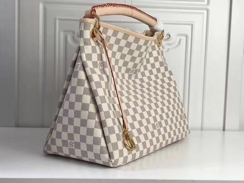 [TOP] Louis Vuitton LV  Damier Azur  Artsy MM 41 x 32 x 22 cm-Beige