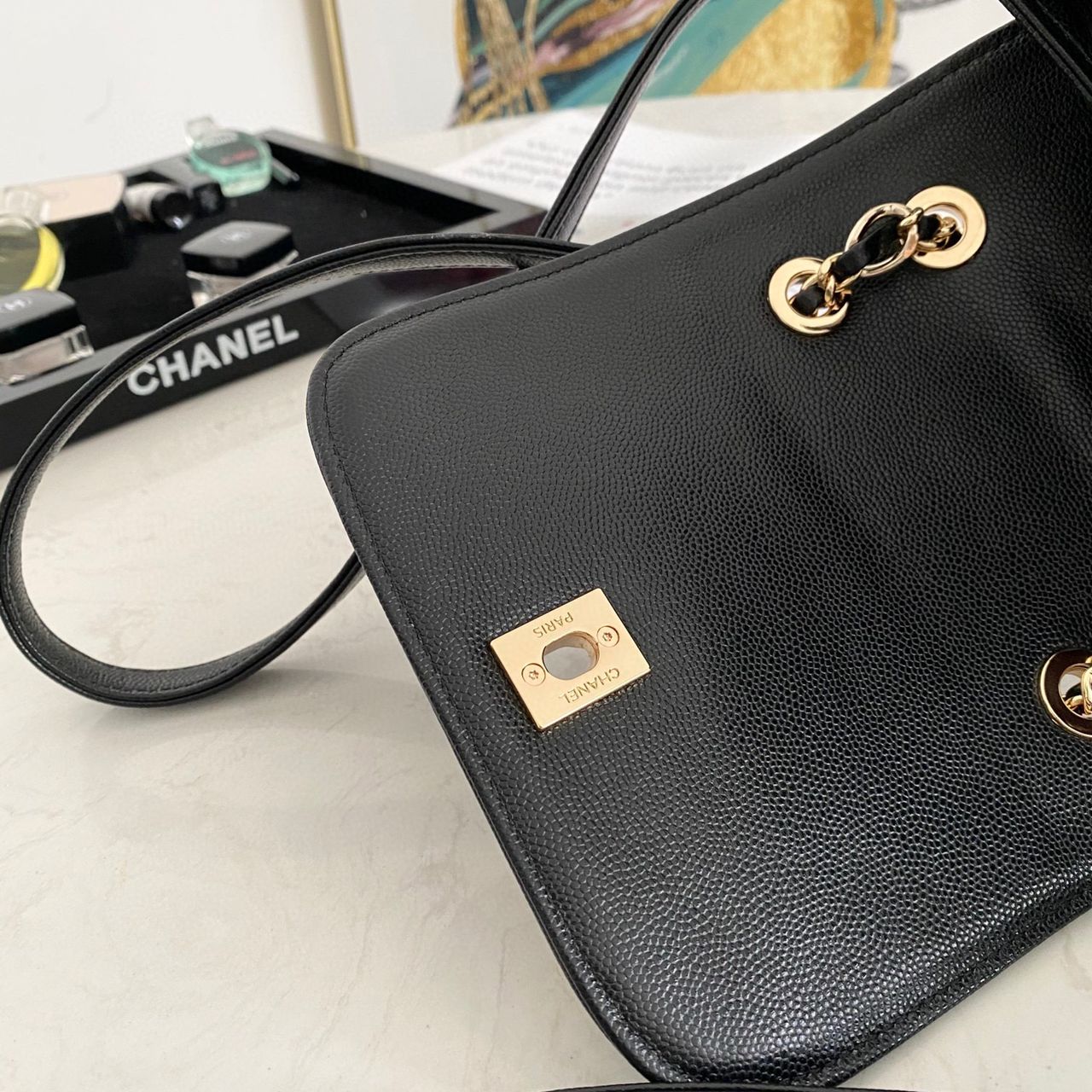 [TOP] CHANEL Quilted Business Affinity Backpack - Black