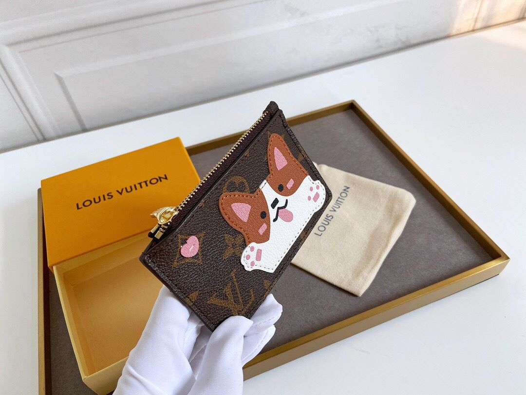 [TOP] Louis Vuitton LV £V Zippy Card Holder - Puppy