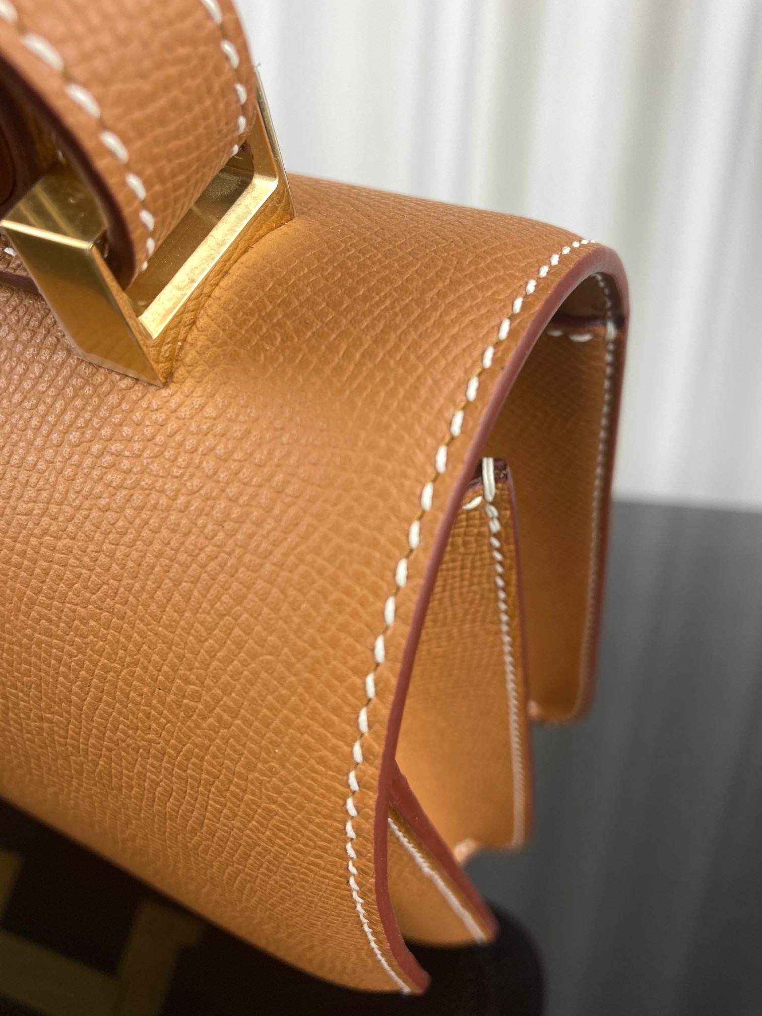 [TOP] HERMES Constance Epsom Leather 18cm - Brown & GHW