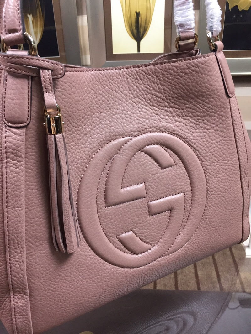 [TOP] GUCCI GG Soho Shoulder Bag 35x29x17cm - Pink