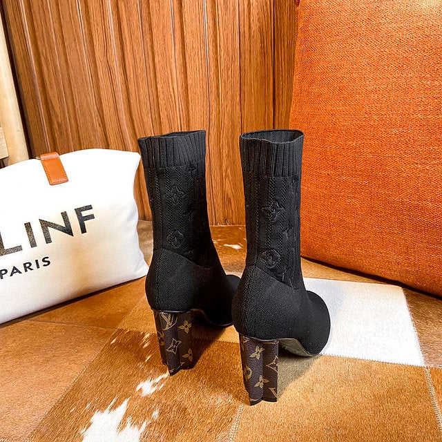 [TOP] Louis Vuitton LV L*V Silhouette Ankle Boots - Black