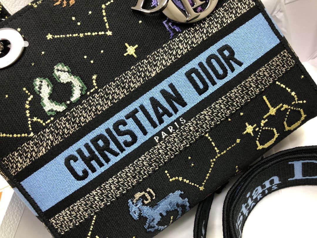 [TOP] Christian Dior Lady Christian Dior Bag D-Lite Pixel Zodiac - Black