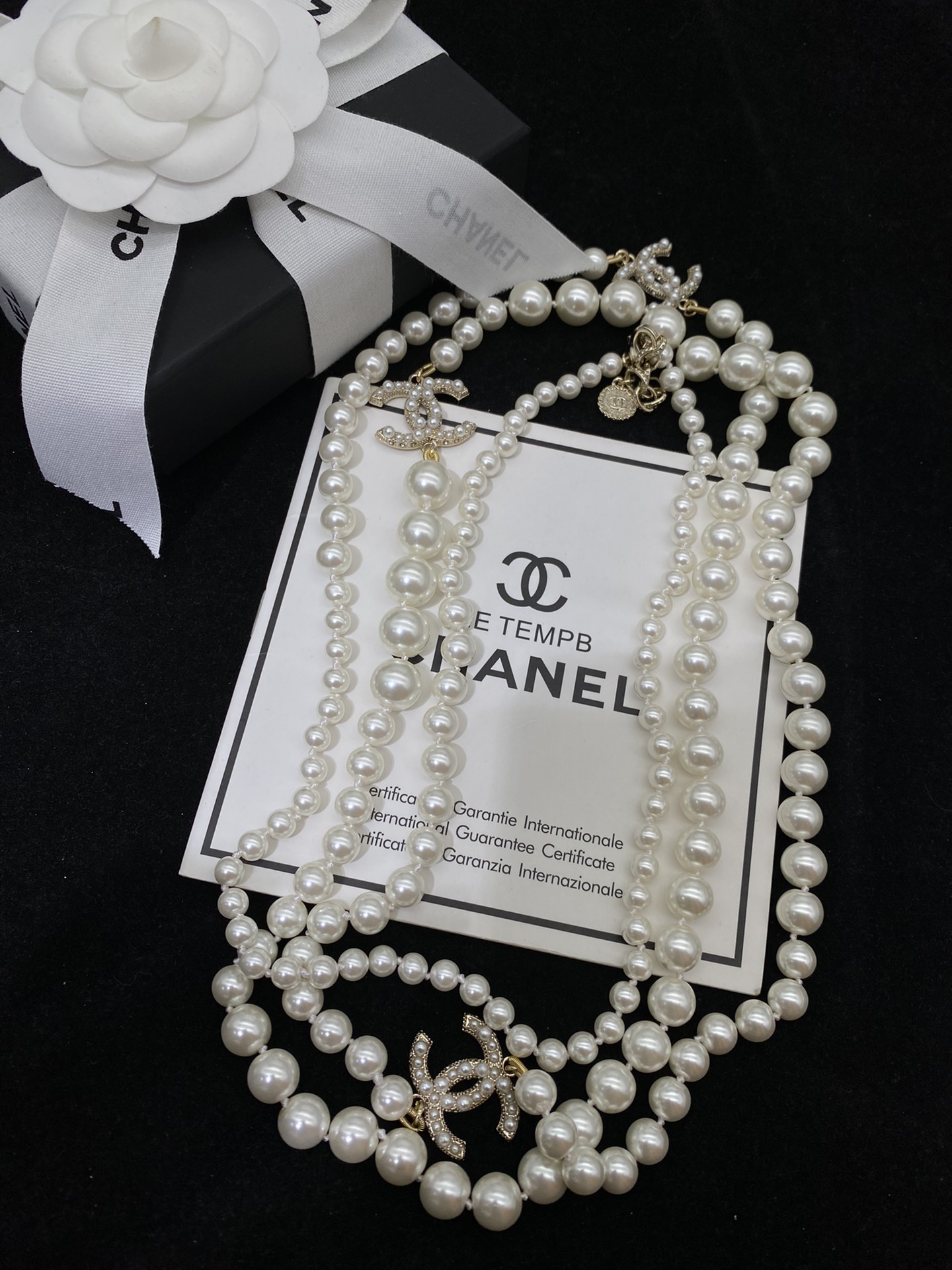 [TOP] CHANEL Layering Pearl Necklace