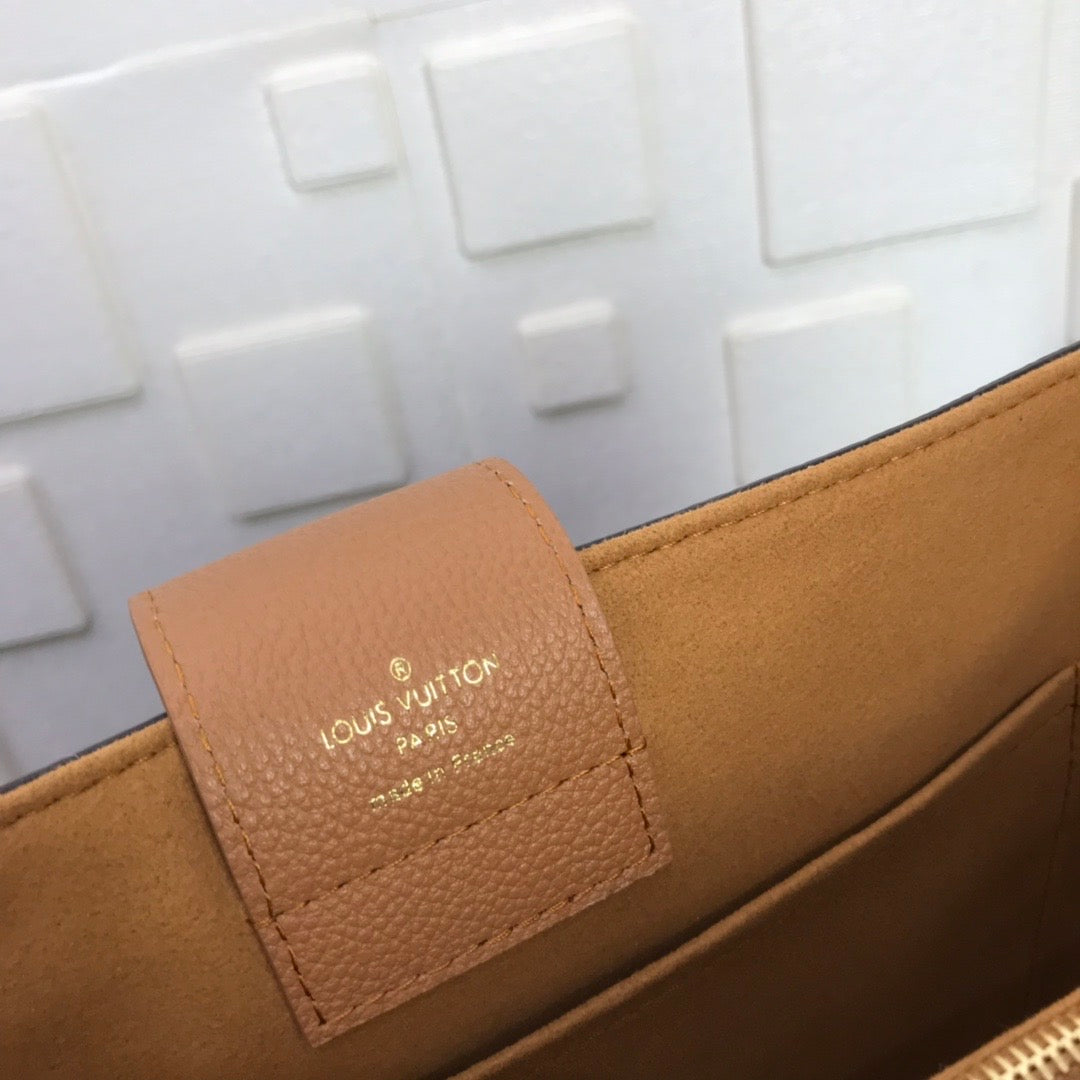 [TOP] Louis Vuitton LV L*V Damier Ebene Riverside 36 x 25.1  x 14.9 cm- Brown